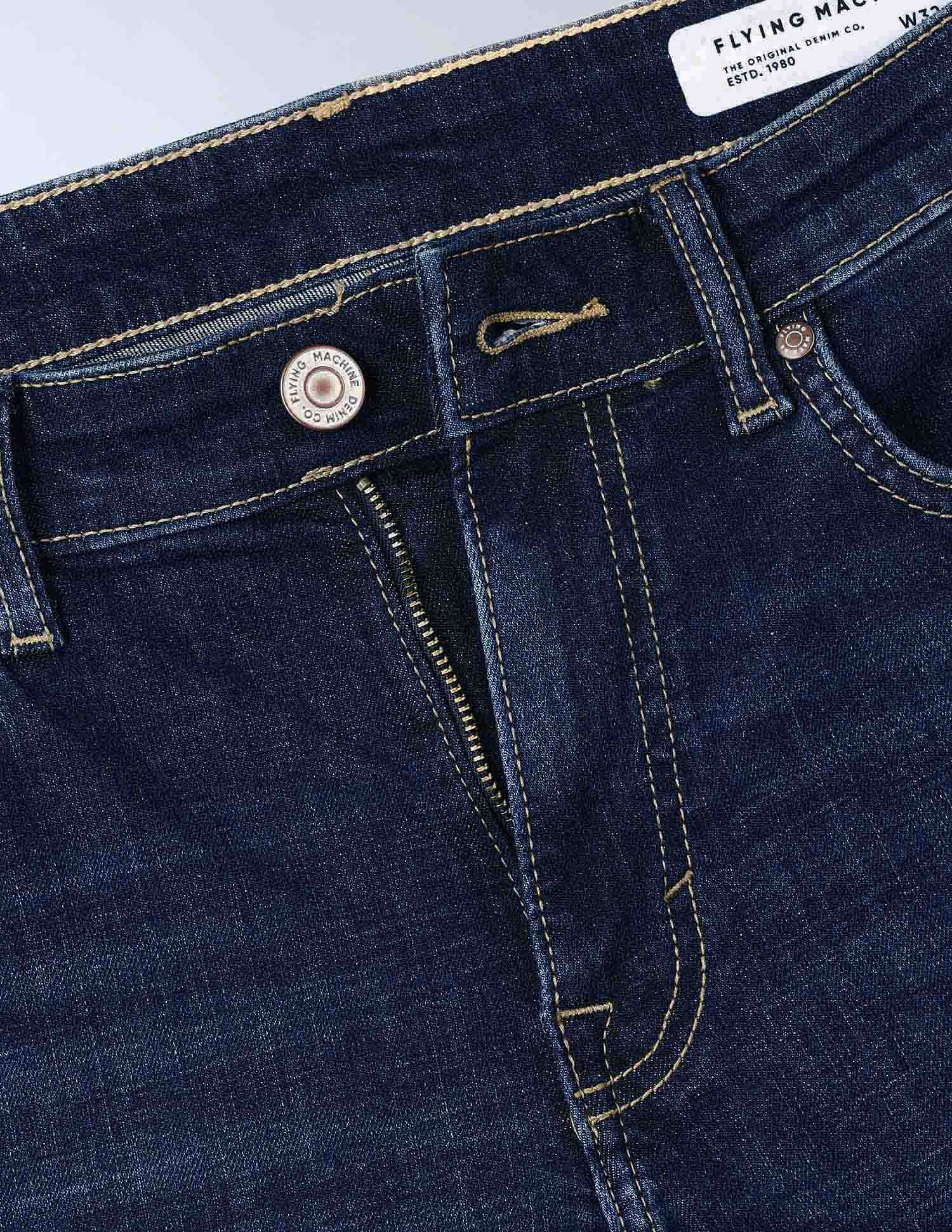 Flying Machine Stone Washed Freddie Slim Straight Fit Jeans