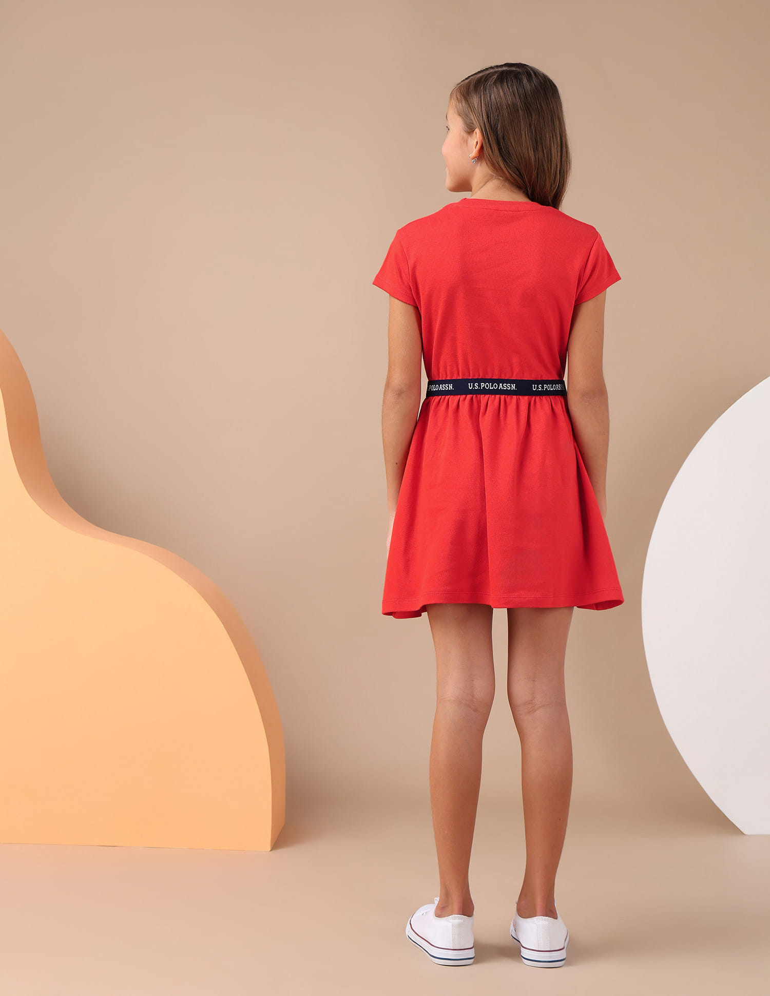 Buy Polo Kids Girls Solid Fit And Flare Dress