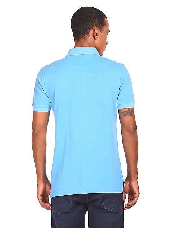 U.S. Polo Assn. Ribbed Collar Cotton Pique Polo Shirt