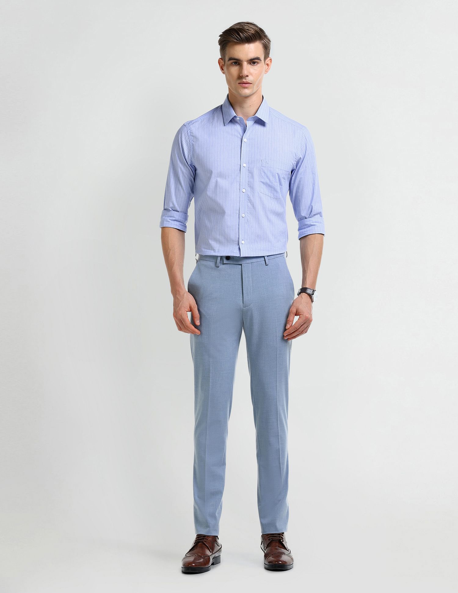 Arrow Manhattan Slim Fit Cotton Shirt