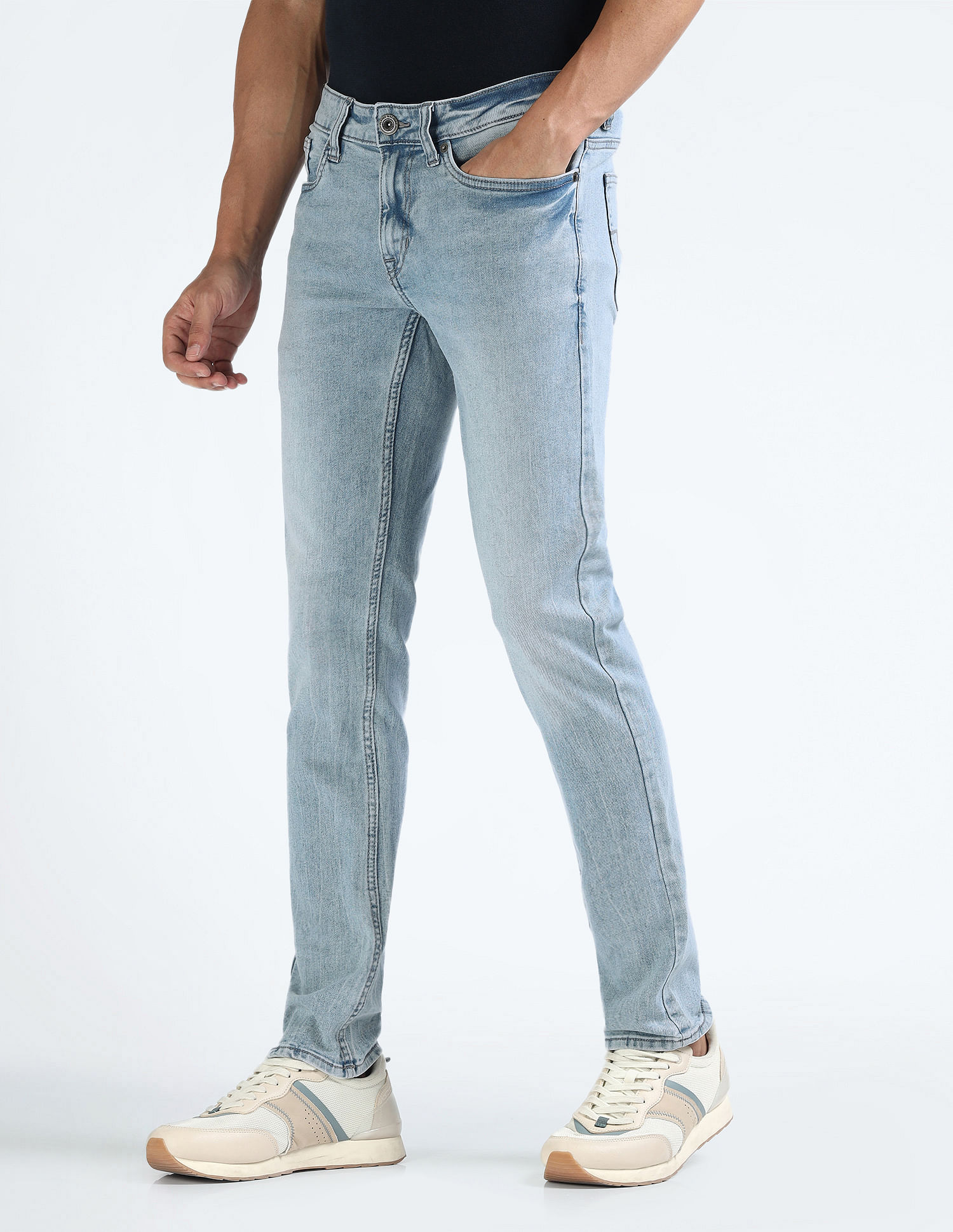Flying Machine Mid Rise Morrison Skinny Jeans