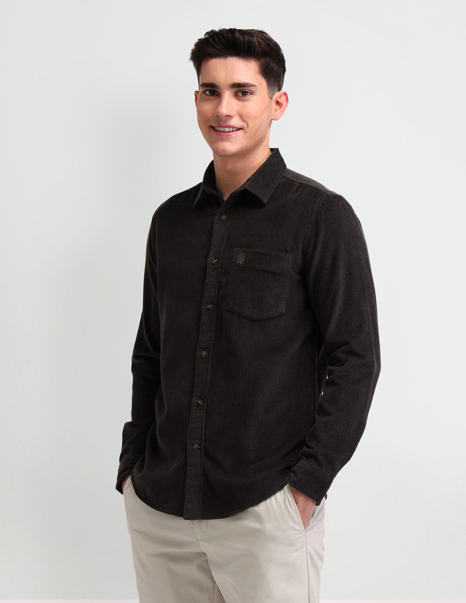 U.S. Polo Assn. Denim Co. Textured Slim Fit Shirt