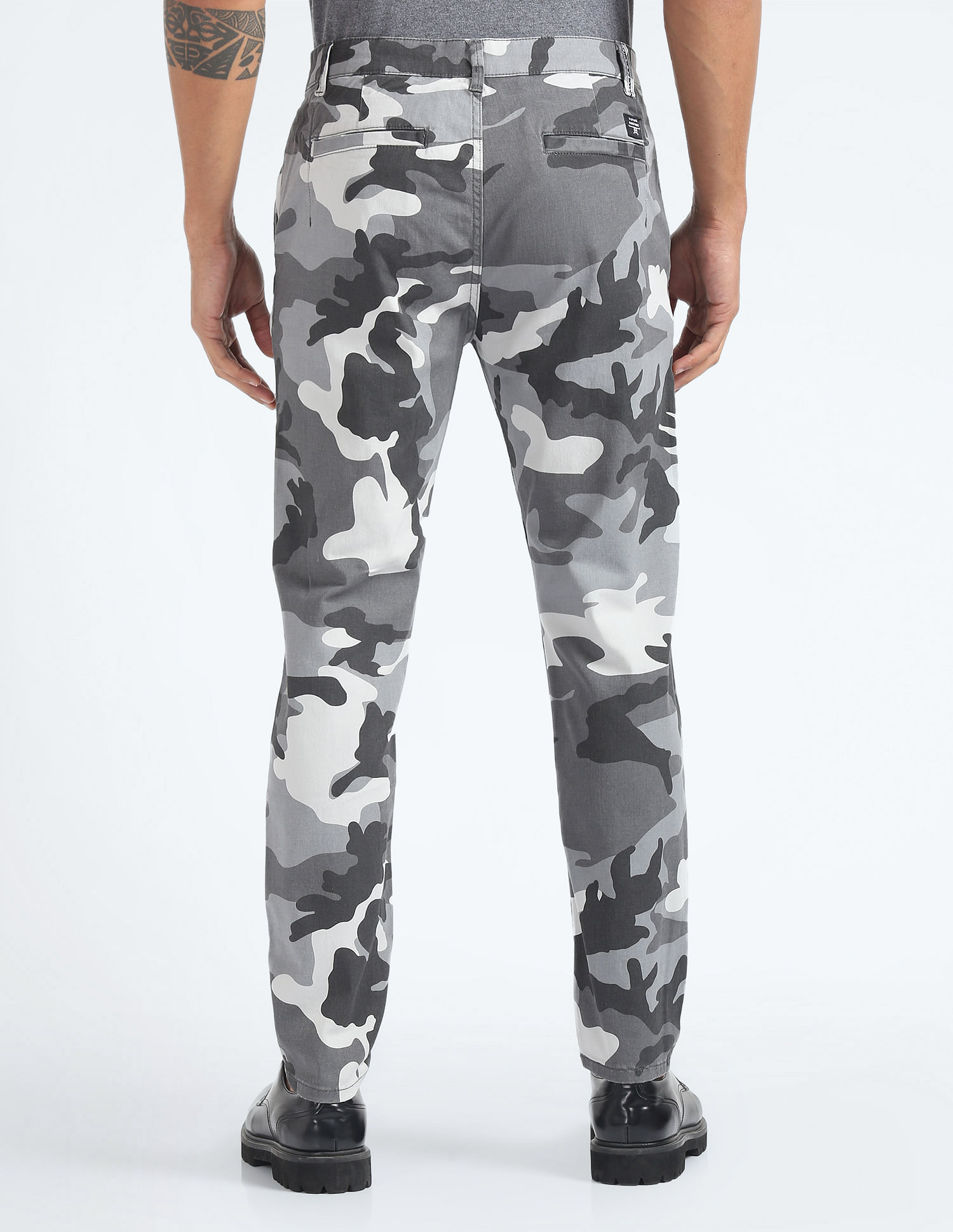 Flying Machine Slim Tapered Camouflage Trousers