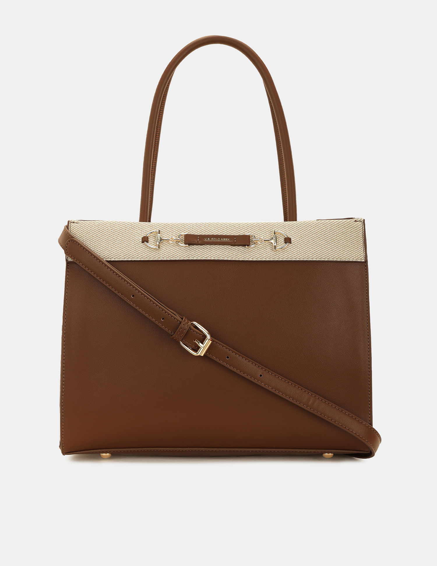 U.S. Polo Assn. Women Alina Colour Blocked Satchel Bag