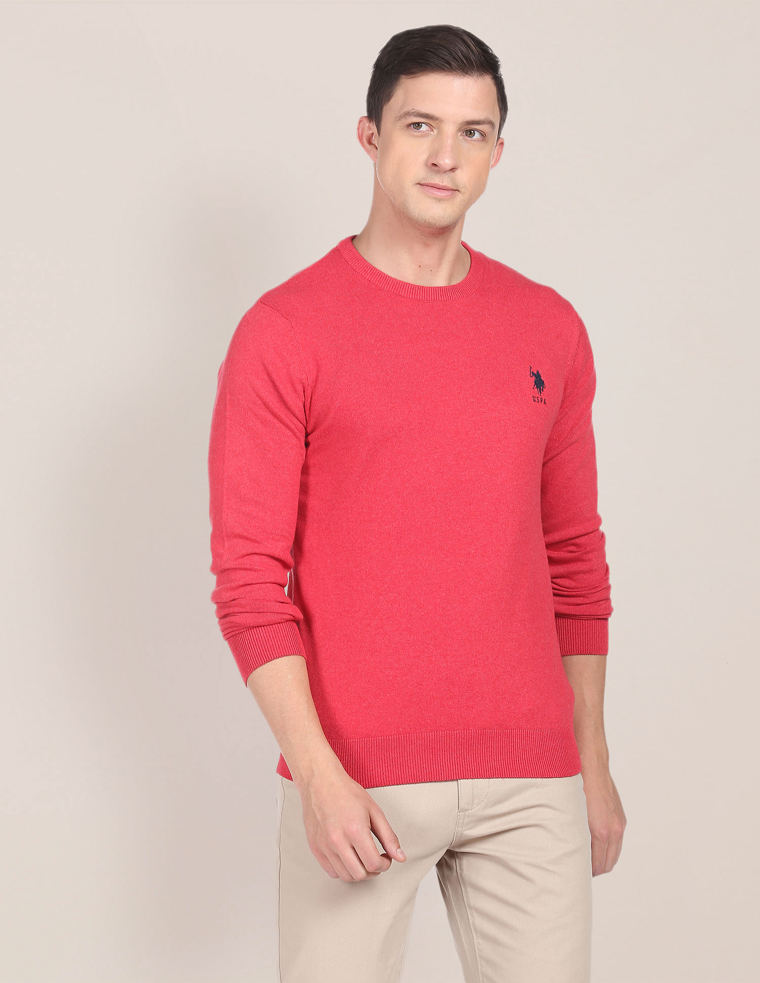 Mens red sale polo sweater