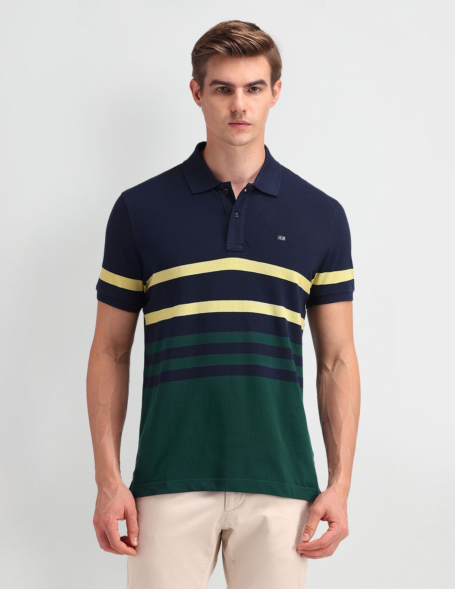 Arrow Sport Horizontal Striped Regular Polo Shirt