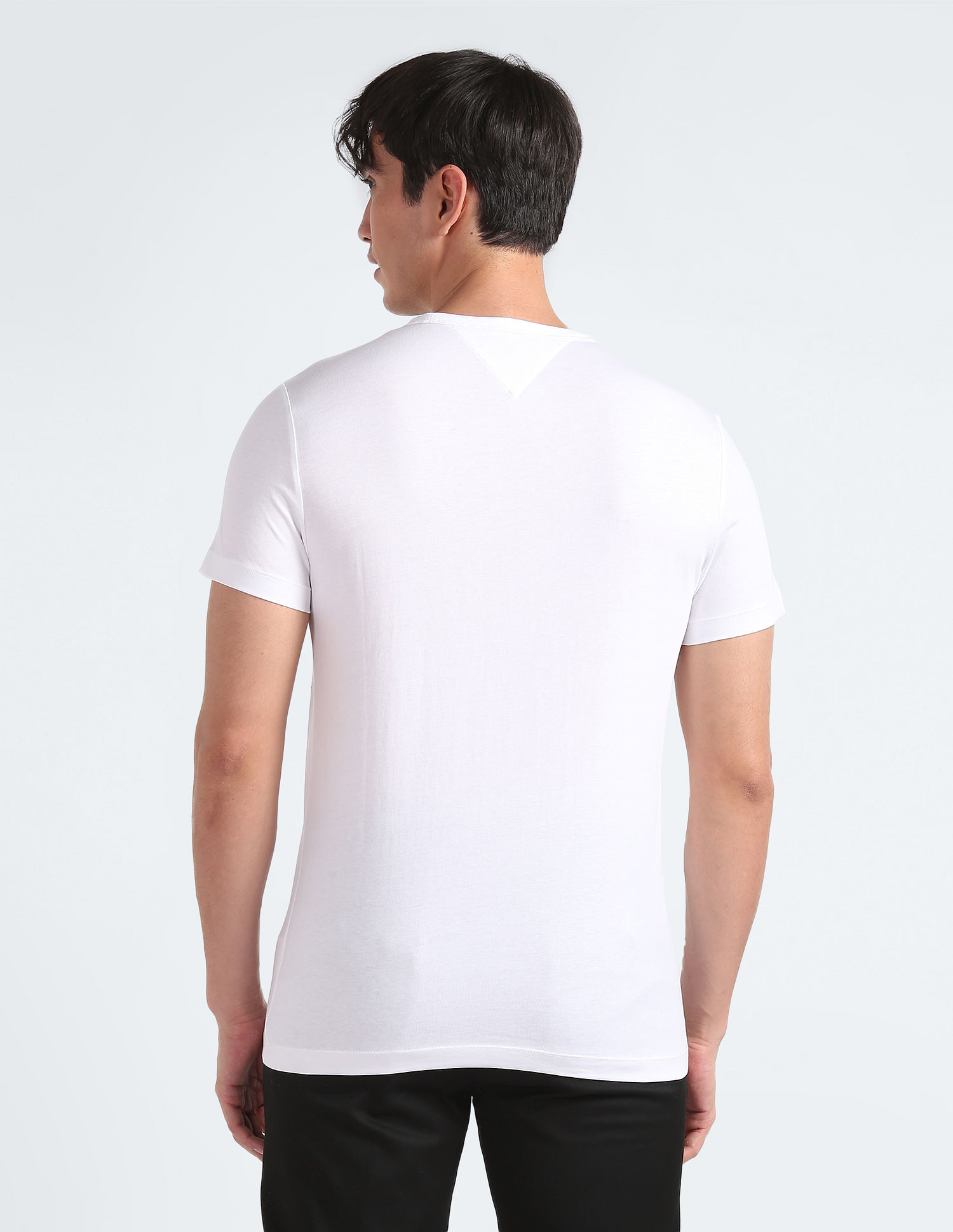 Tommy Hilfiger Organic Cotton Placement Typographic Print T-Shirt