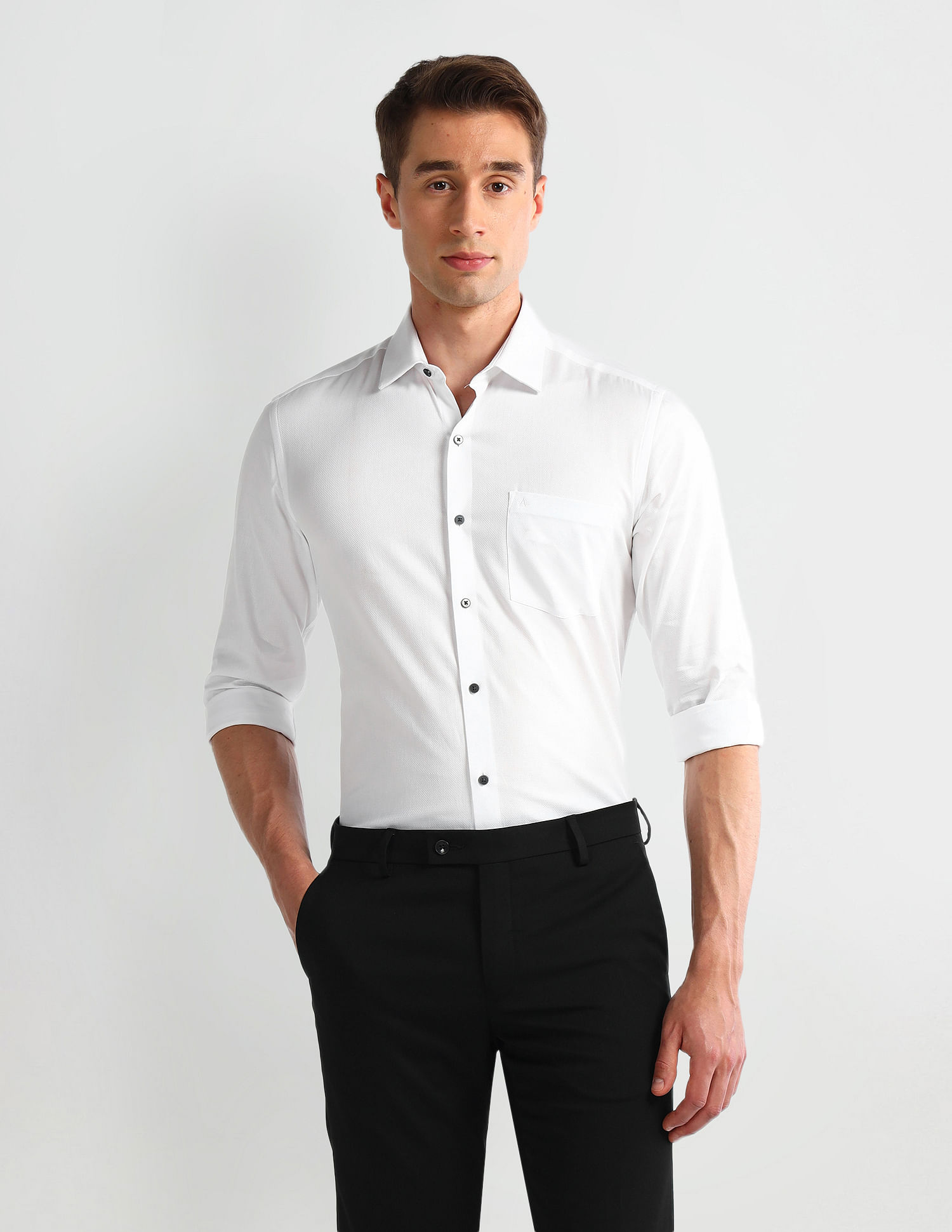 Arrow Manhattan Slim Fit Cotton Shirt