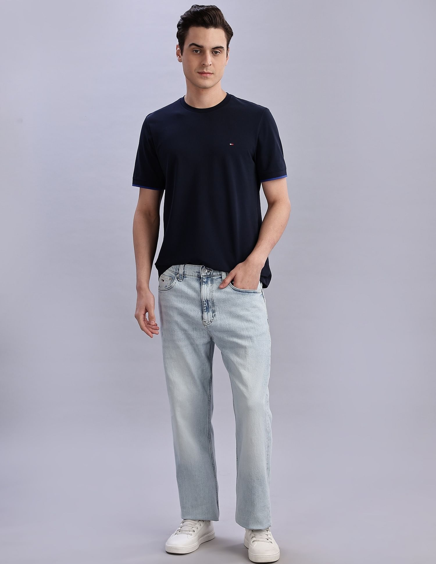 Tommy Hilfiger Solid Regular-Fit Cotton T-Shirts