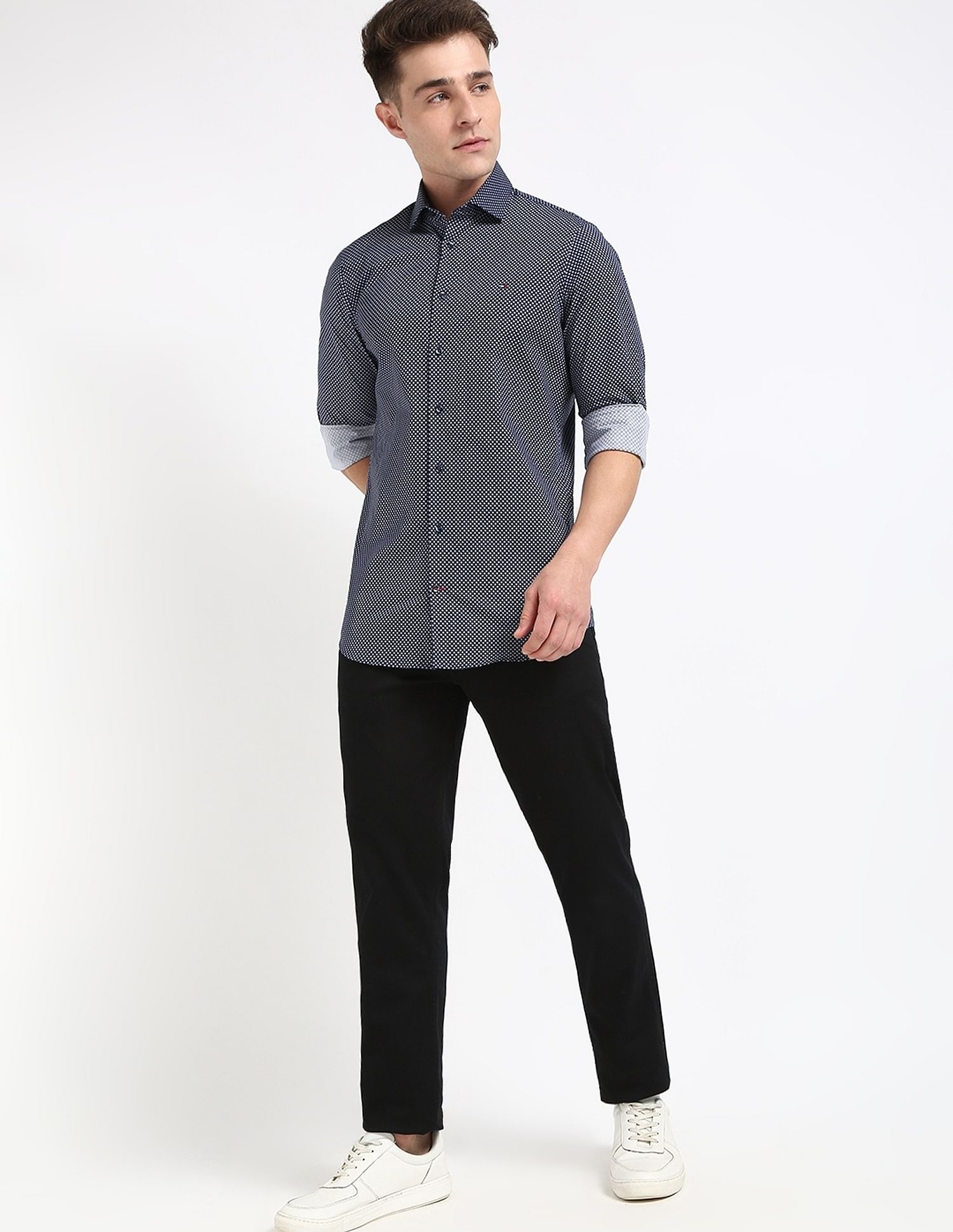 Tommy Hilfiger Printed Regular-Fit Poplin Woven Shirt