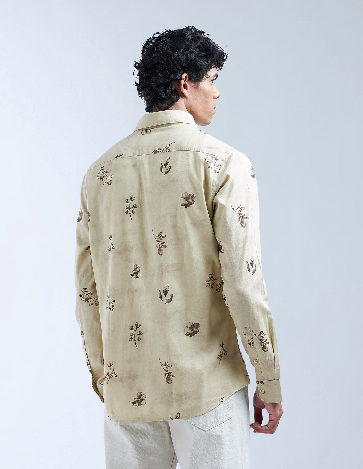 Flying Machine Floral Printed Color Of Home Shirt