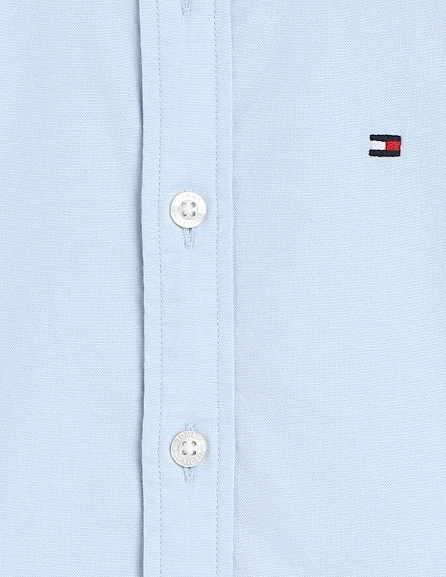Tommy Hilfiger Kids Boys Solid Regular-Fit Cotton Shirt