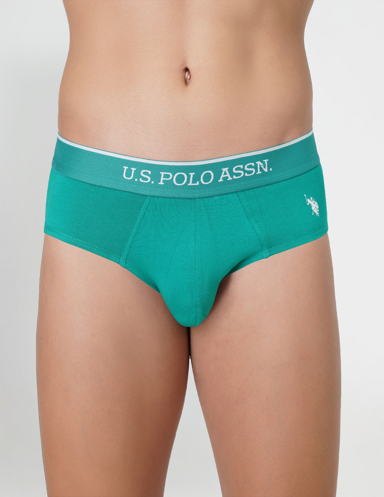 Buy U.S. POLO ASSN. Men Assorted I005 Branded Waist Mid Rise Briefs  Multi-Color (Pack of 3) online
