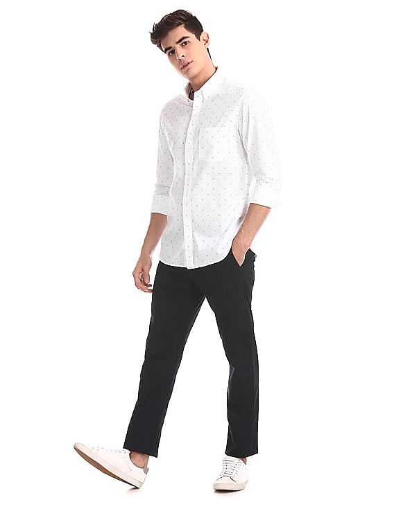Arrow Sports Button Down Collar Printed Shirt