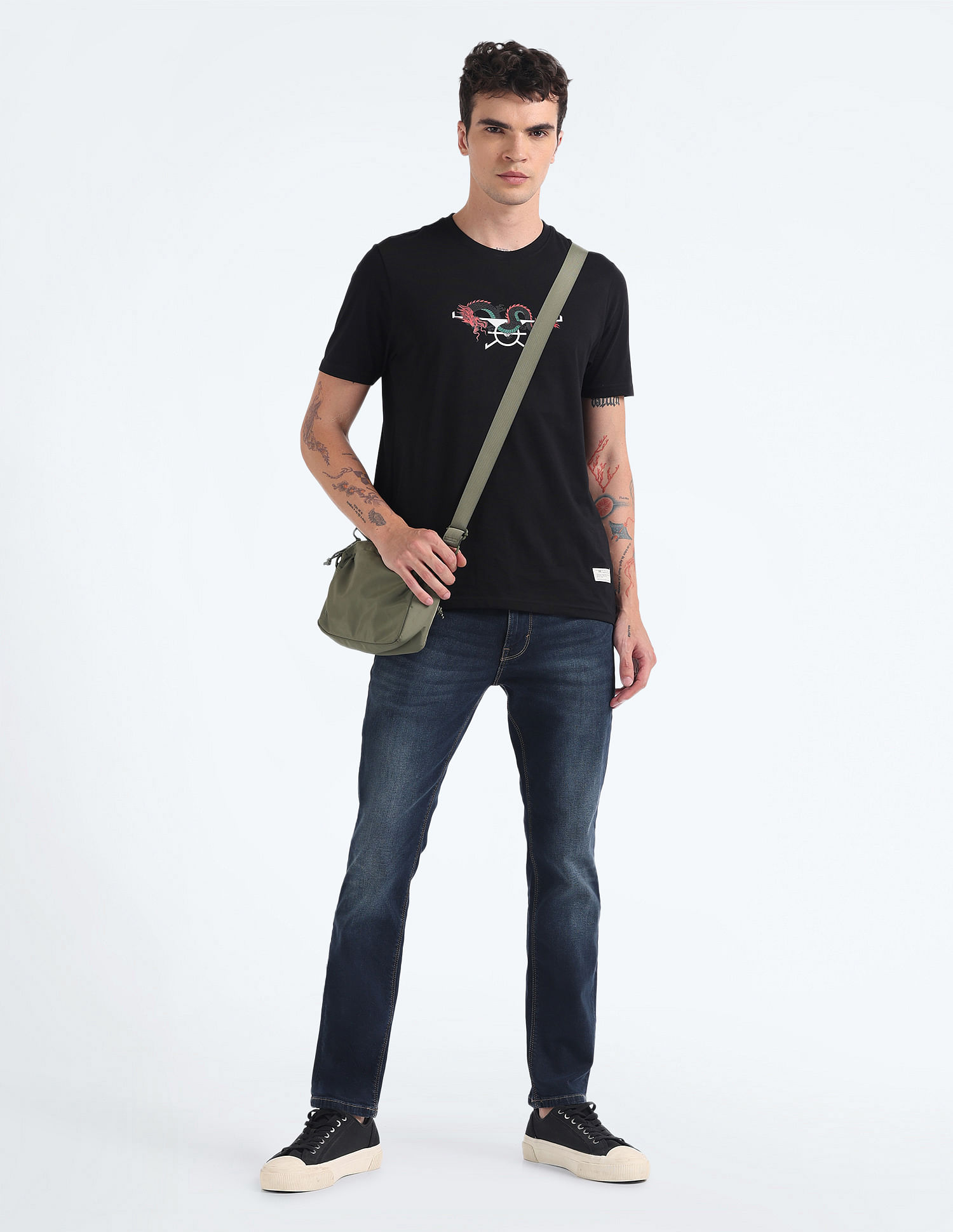 Flying Machine Michael Slim Tapered Stone Wash Jeans