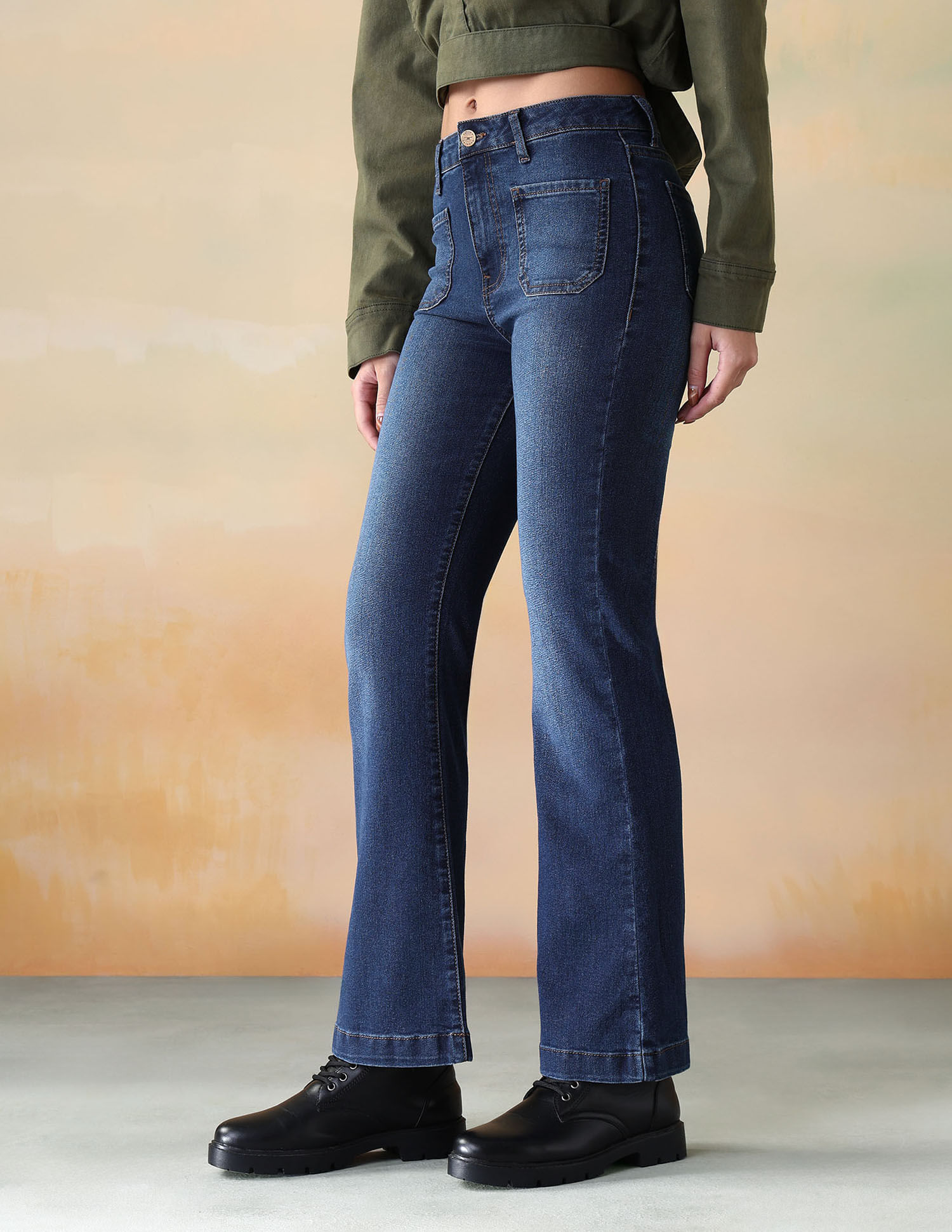 Buy Flying Machine Women High Rise Bootcut Jeans