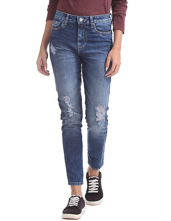 Aeropostale High Waist Distressed Jeans