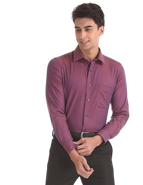 Buy Arrow Dual Tone Regular Fit Shirt - NNNOW.com