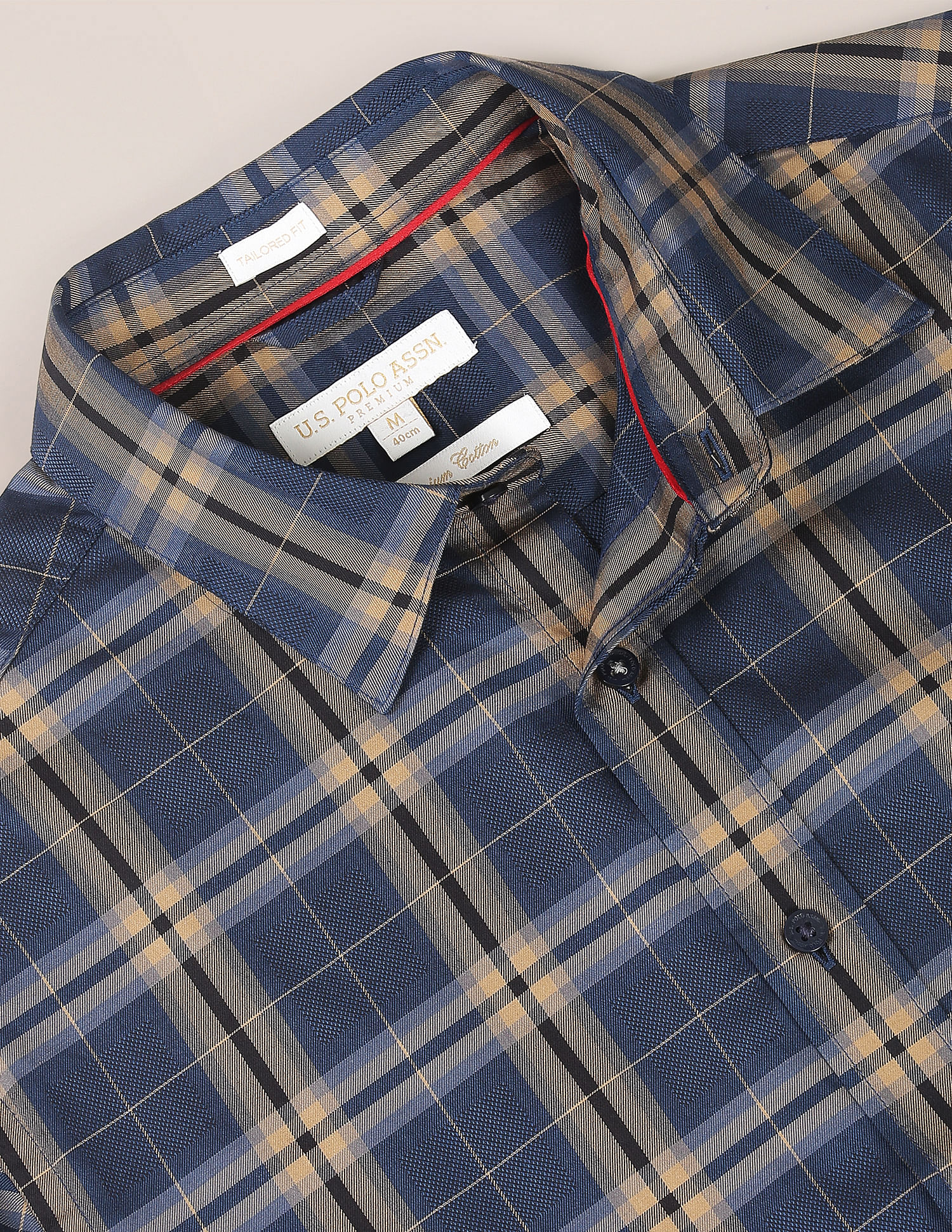 U.S. Polo Assn. Cutaway Collar Plaid Check Shirt
