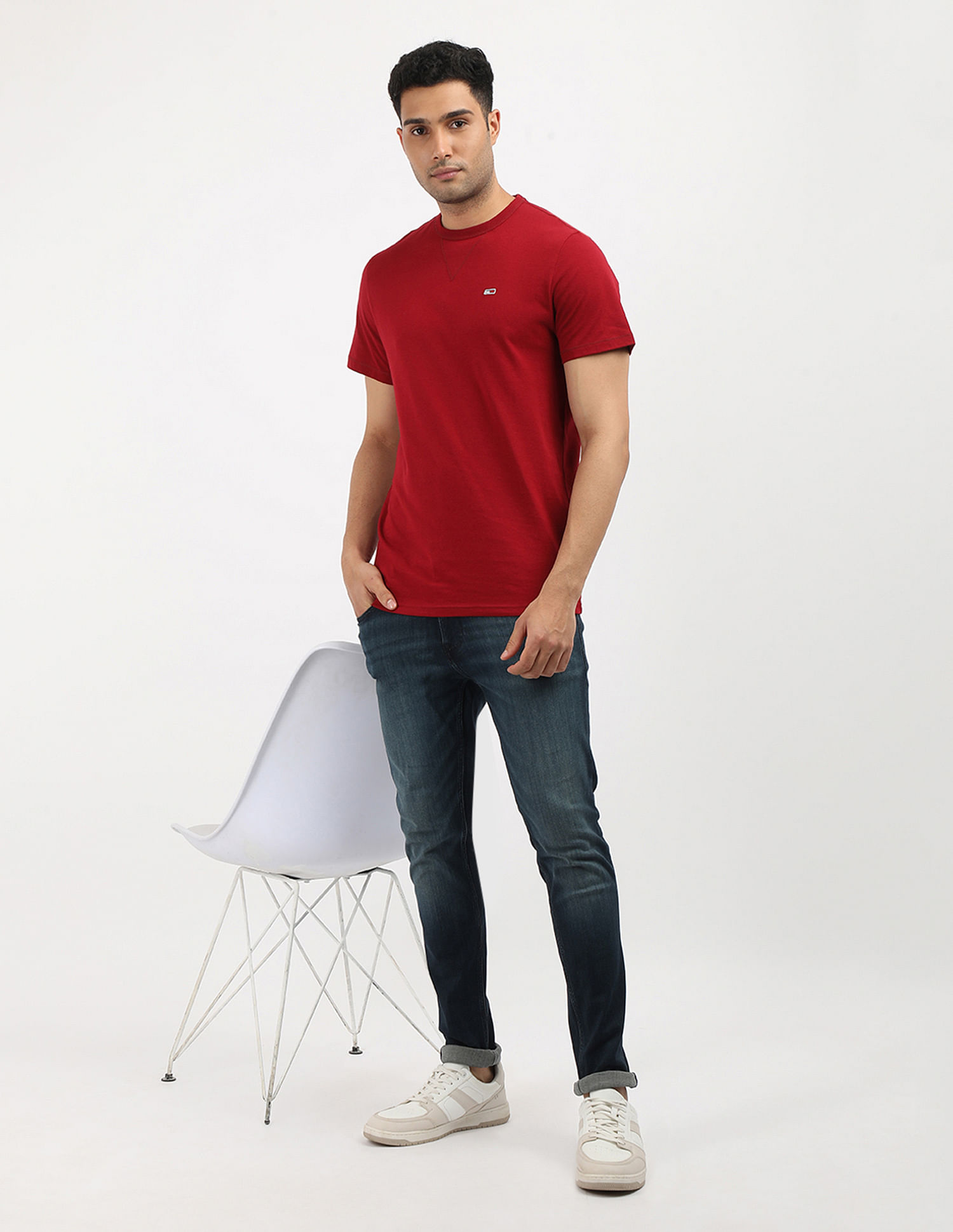 Tommy Hilfiger Slim Fit Solid Cotton T-Shirt