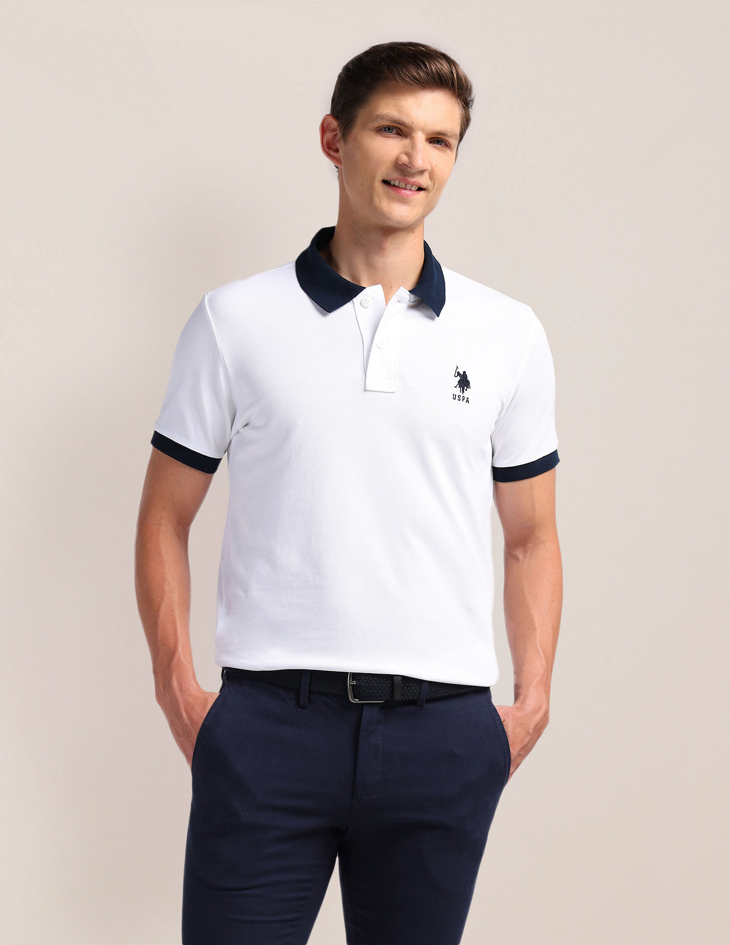 U.S. Polo Assn. Solid Slim Fit Polo Shirt