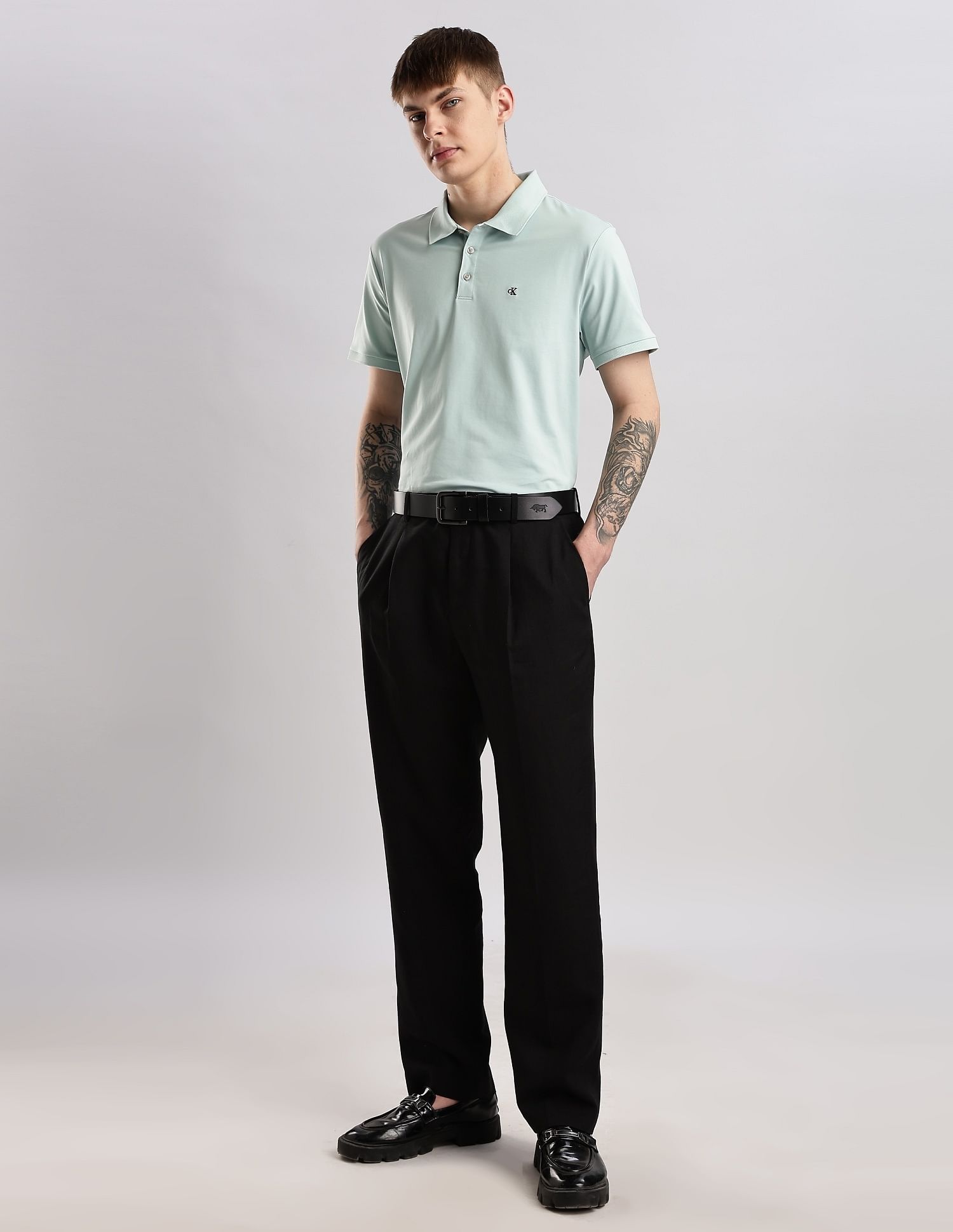 Calvin Klein Jeans Solid Regular Fit Cotton Polo Shirt