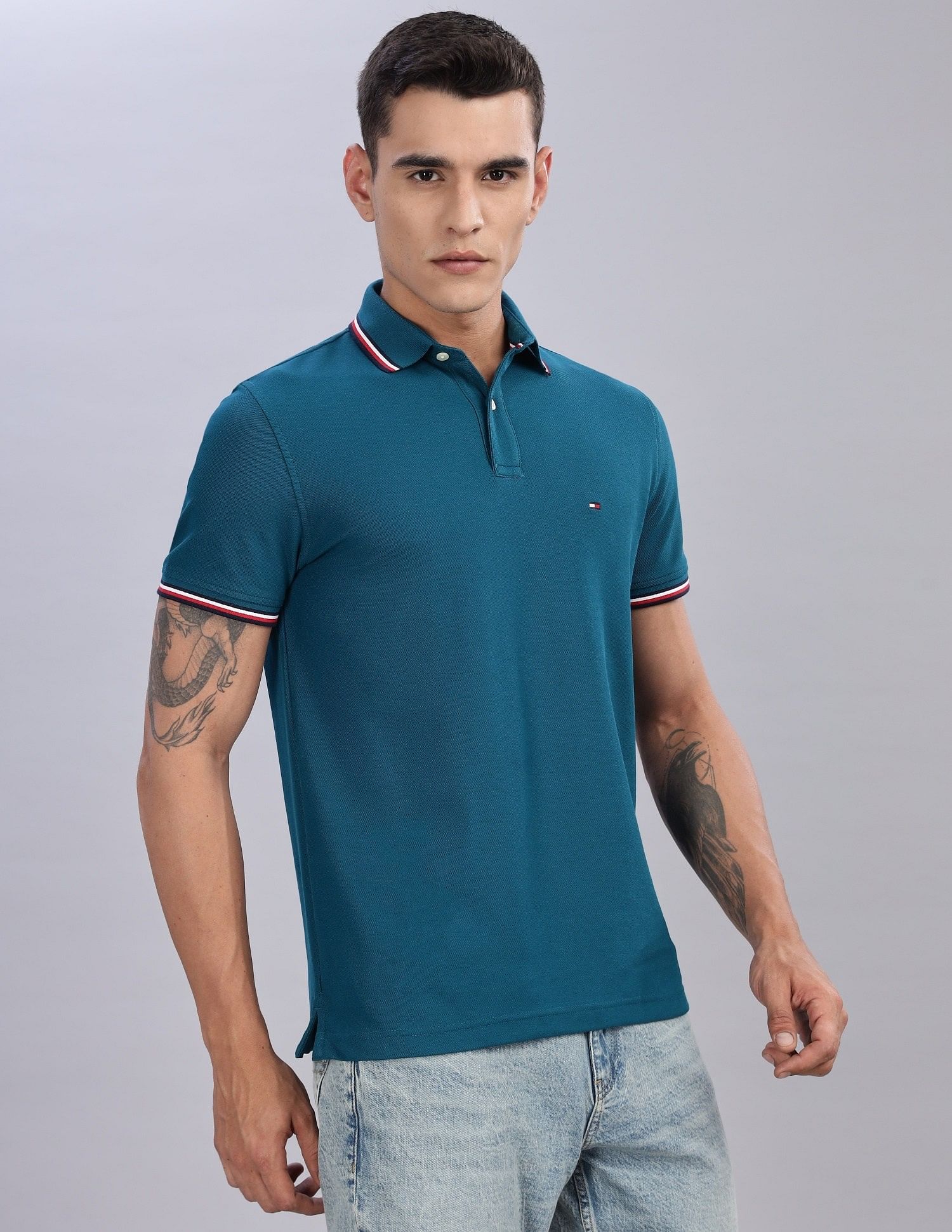 Tommy Hilfiger Solid Regular-Fit Cotton Polo Shirts