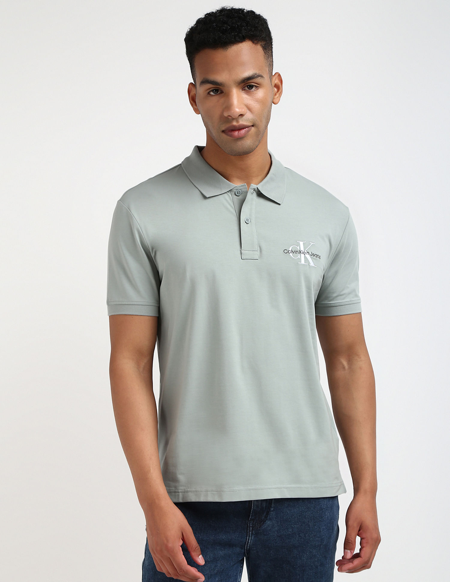 Calvin Klein Sustainable Monologo Solid Polo Shirt