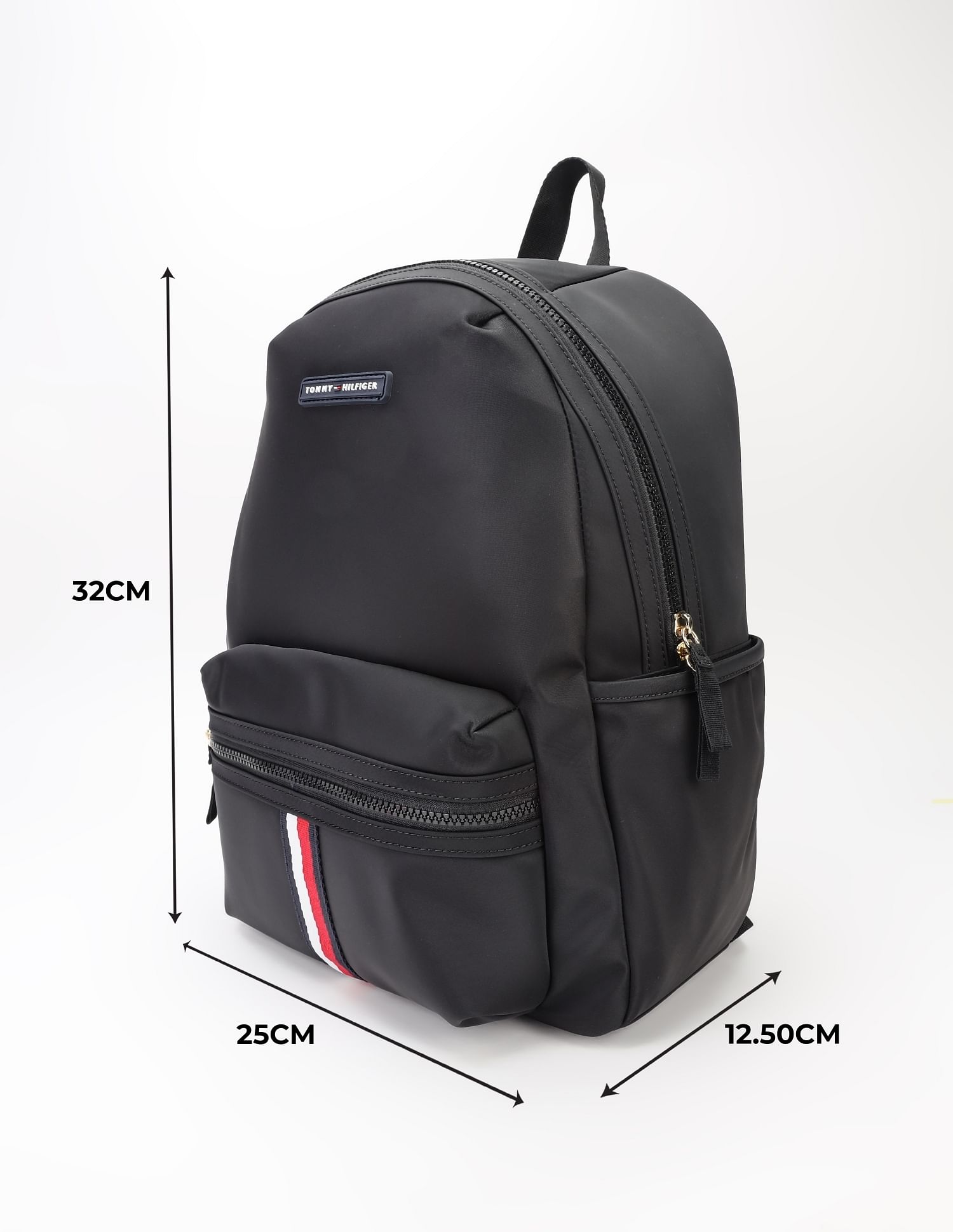 Tommy Hilfiger Solid Black Nylon Backpack
