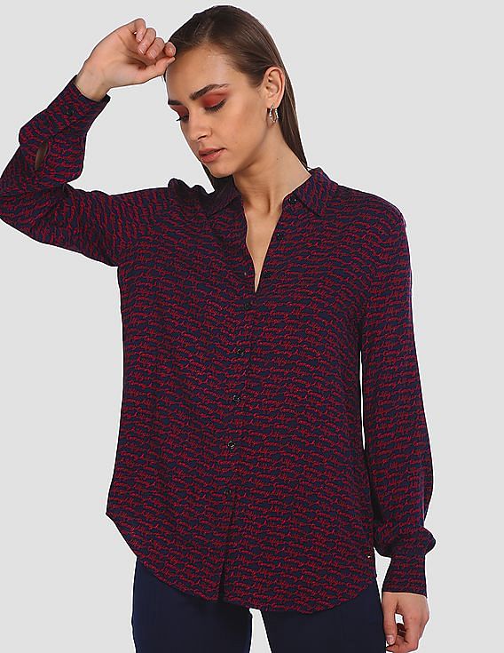 red tommy hilfiger long sleeve