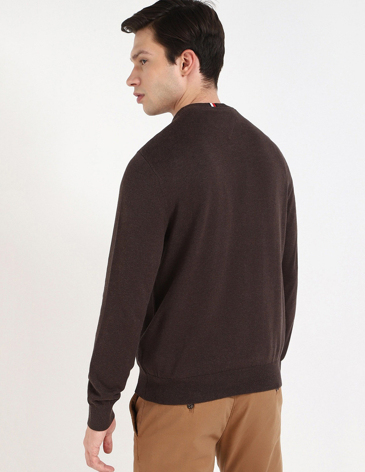 Tommy Hilfiger Solid Regular-Fit Cotton Sweater