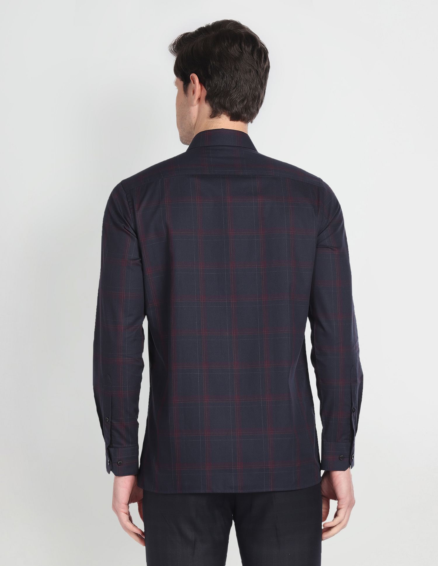 Arrow Cutaway Collar Tartan Check Shirt