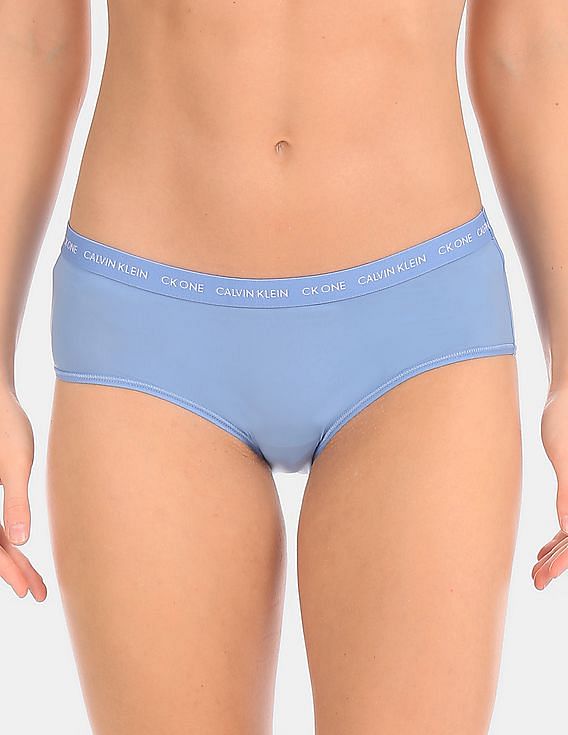 Buy Calvin Klein Underwear Women Blue CK One Mid Rise Solid