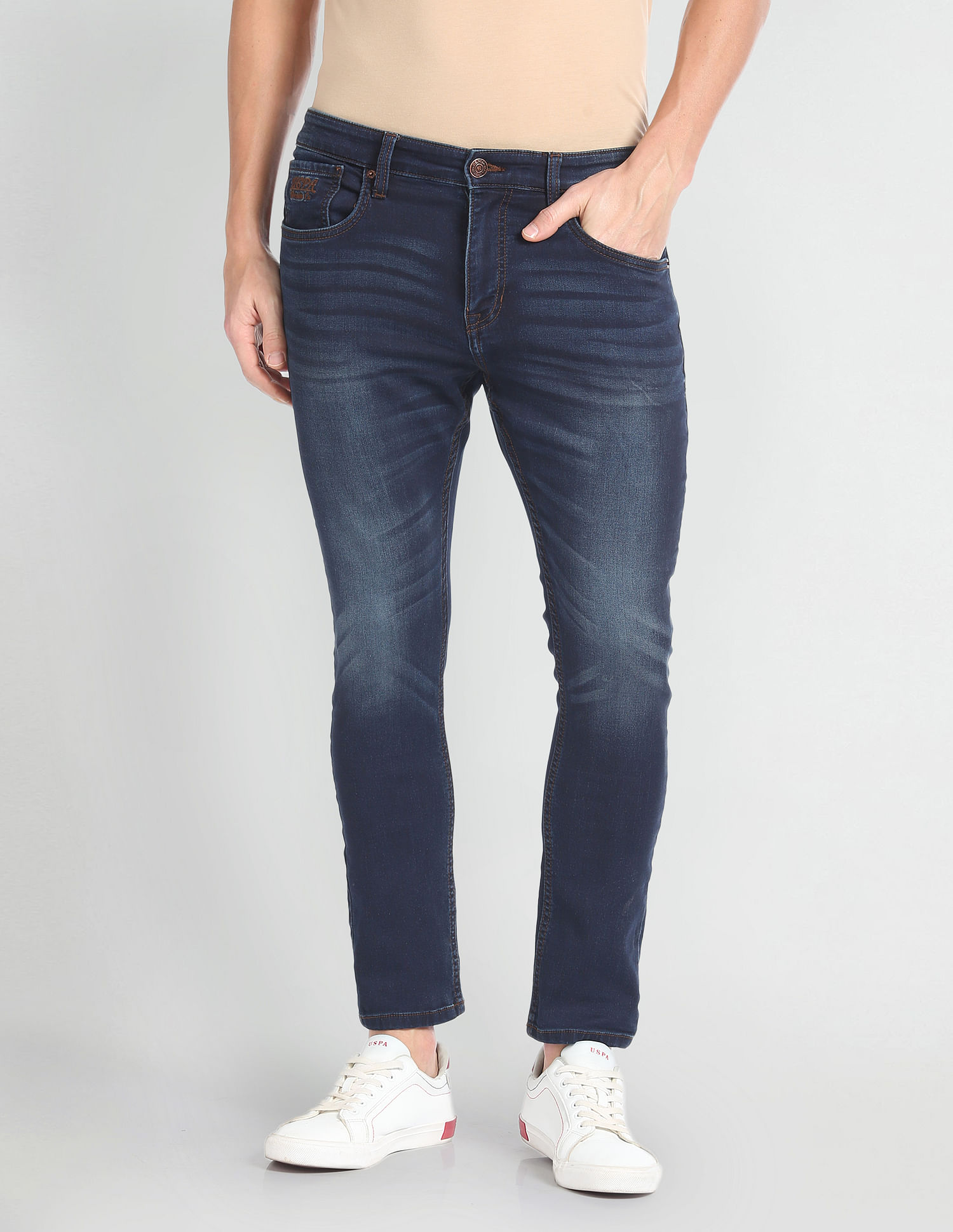 U.S. Polo Assn. Denim Co. Henry Cropped Fit Blue Jeans