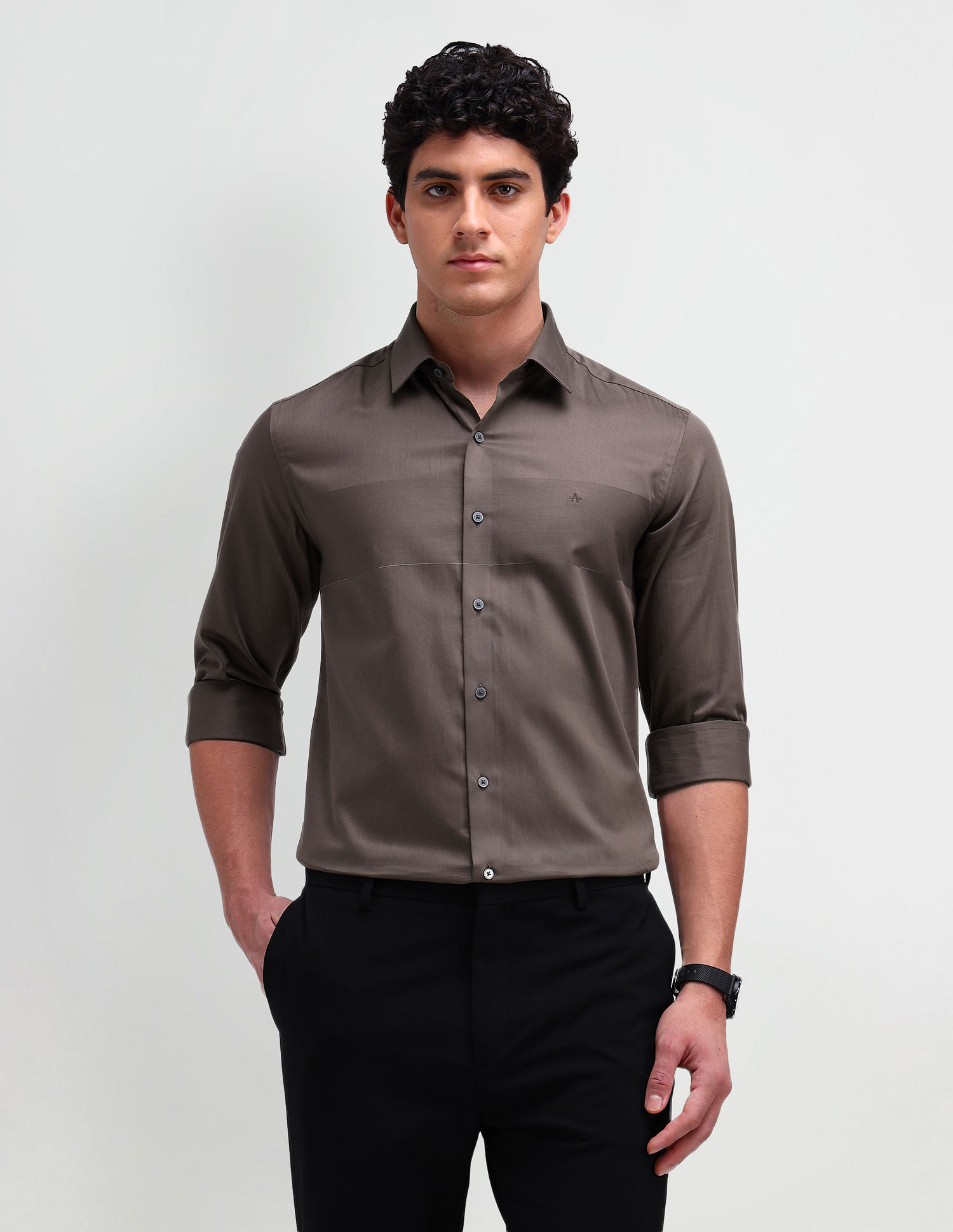 Arrow Newyork Horizontal Striped Dobby Shirt