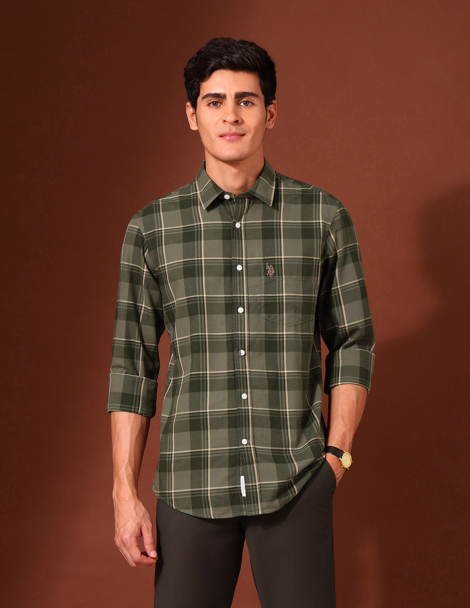 U.S. Polo Assn. Tartan Checked Pure Cotton Shirt