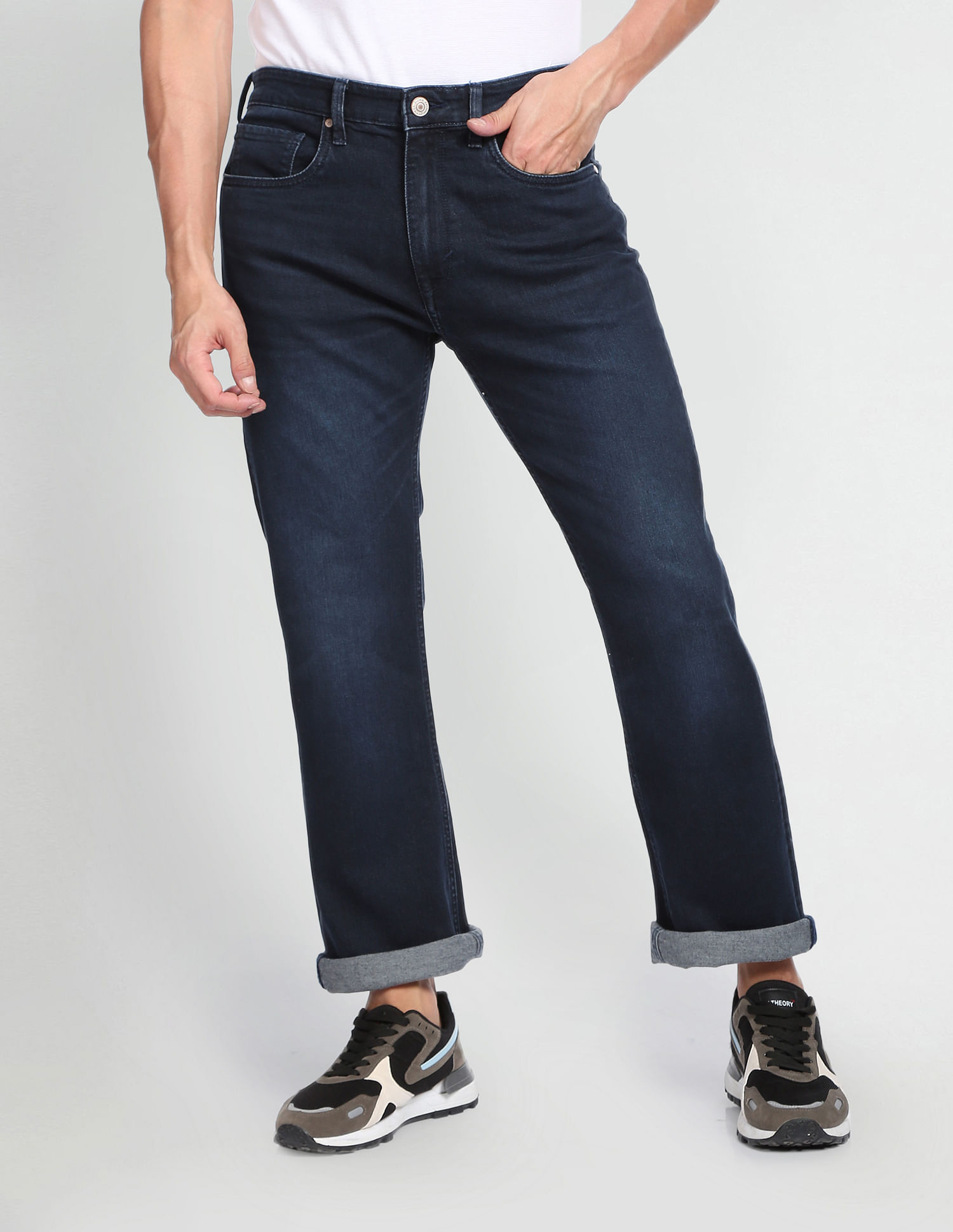 Flying Machine Bruce Bootcut Dark Wash Jeans