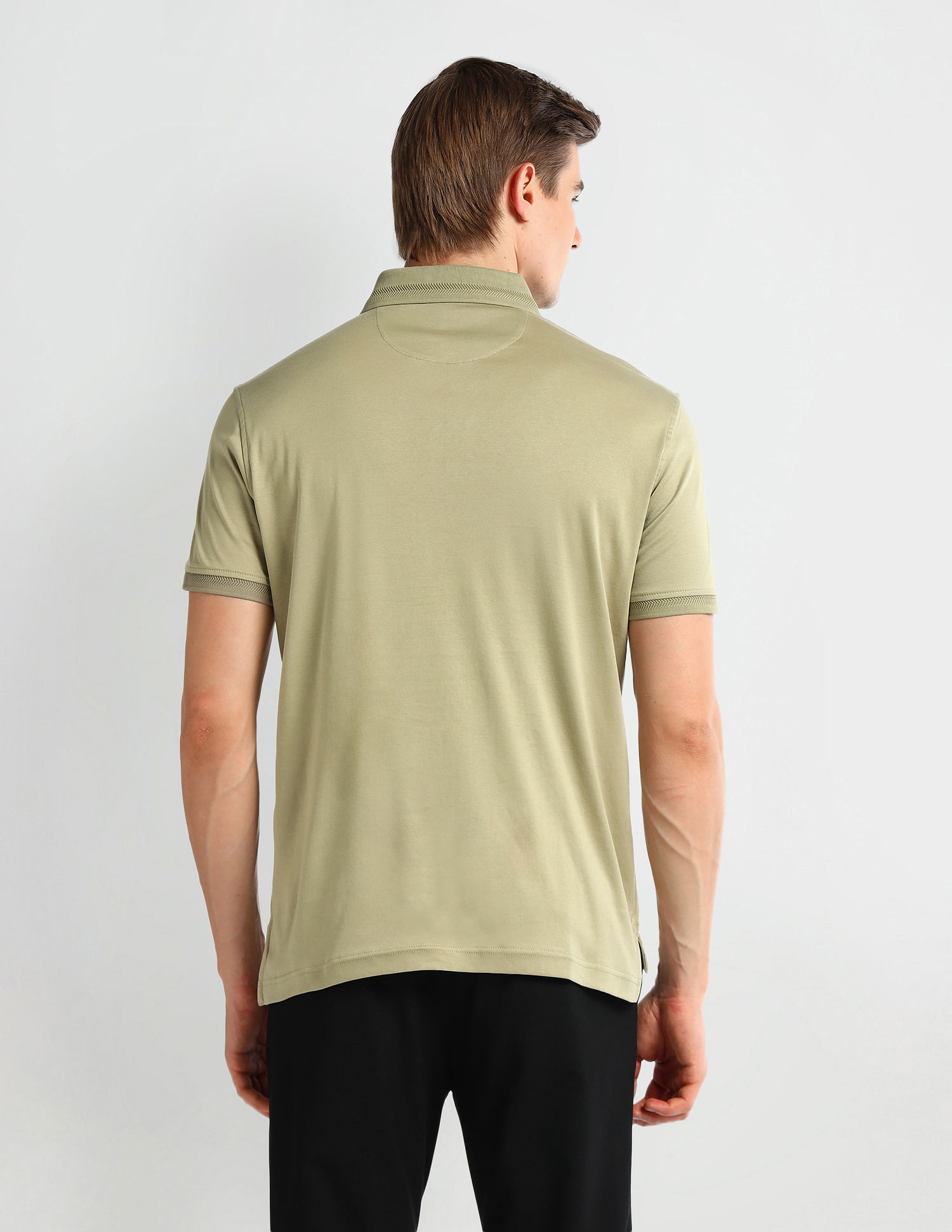 Arrow Solid Cotton Polo Shirt
