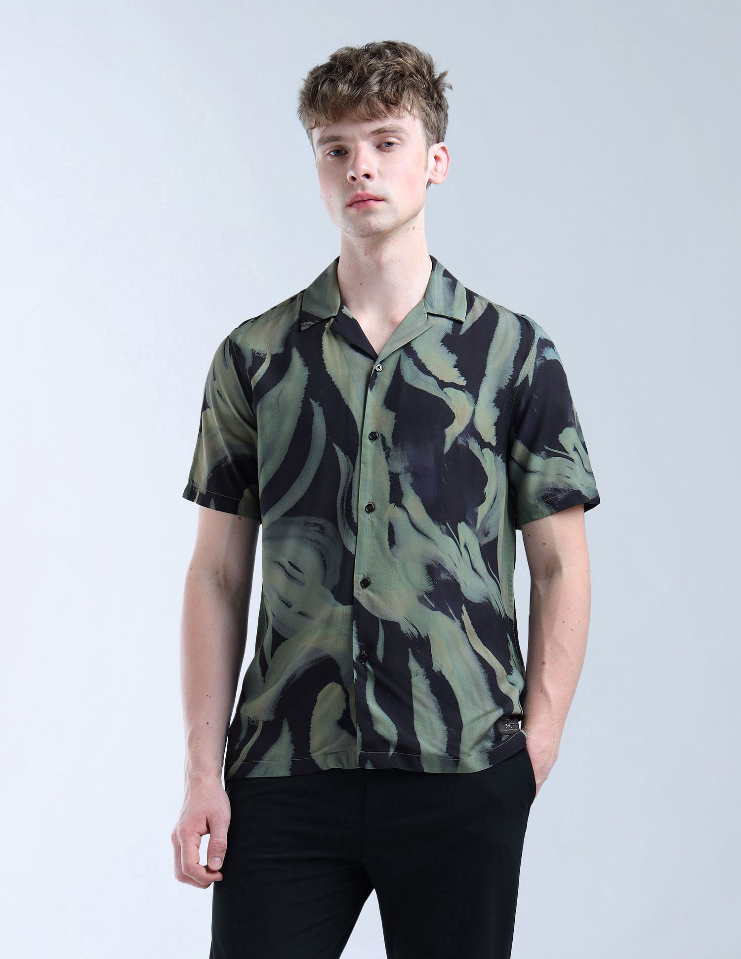 Flying Machine Abstract Printed Color Of Home Shirt