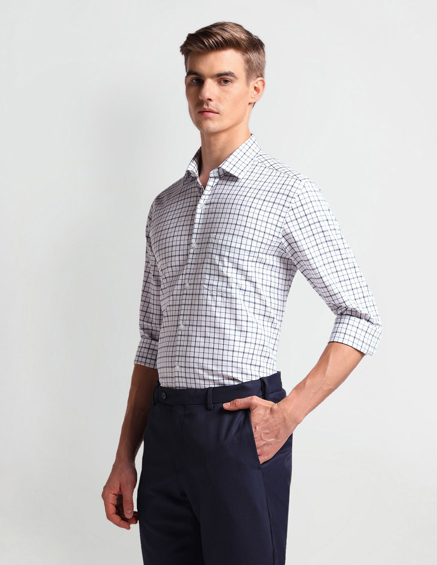 Arrow Manhattan Slim Fit Check Shirt