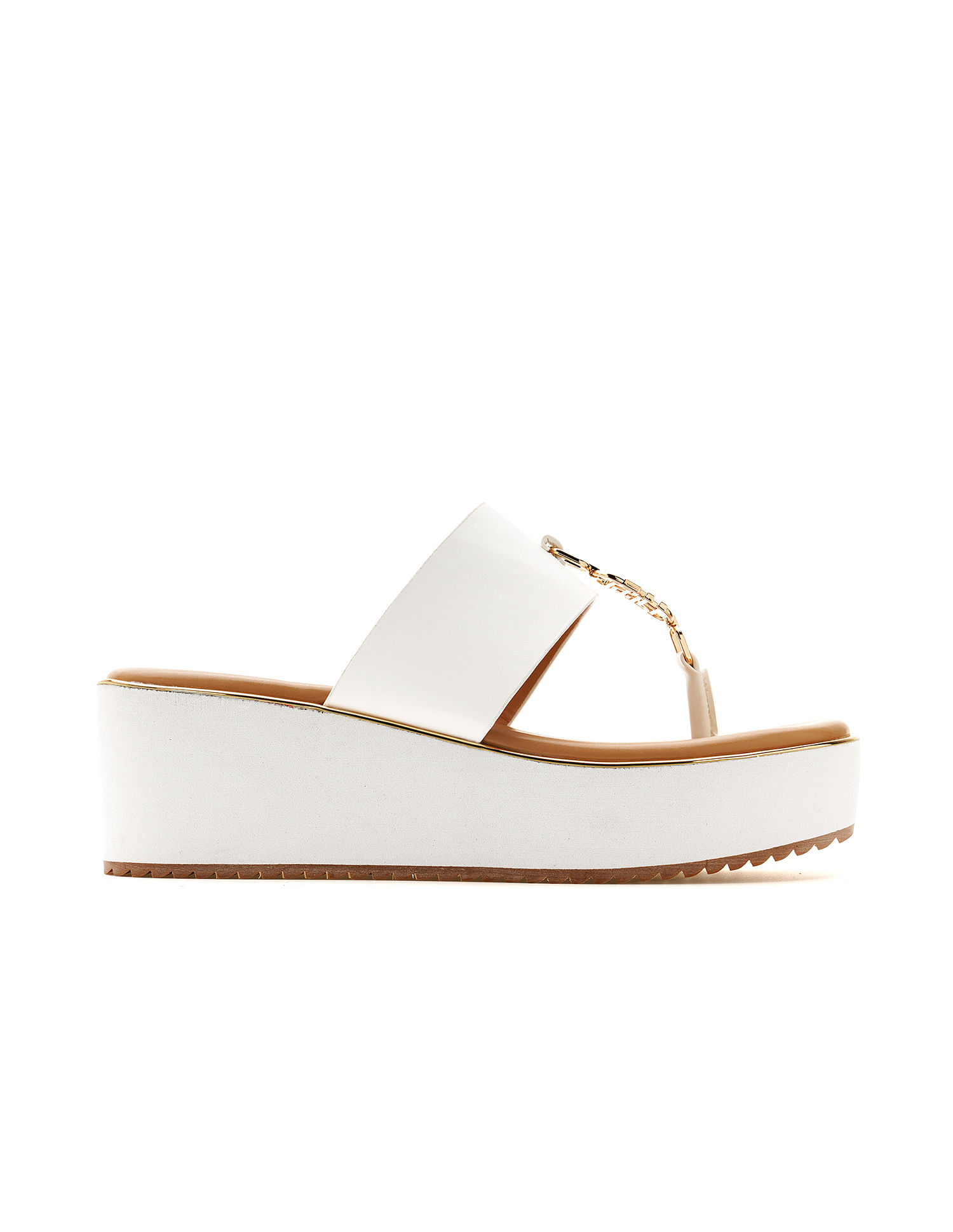 U.S. Polo Assn. Women Toe Separator Alessia Wedge Sandals