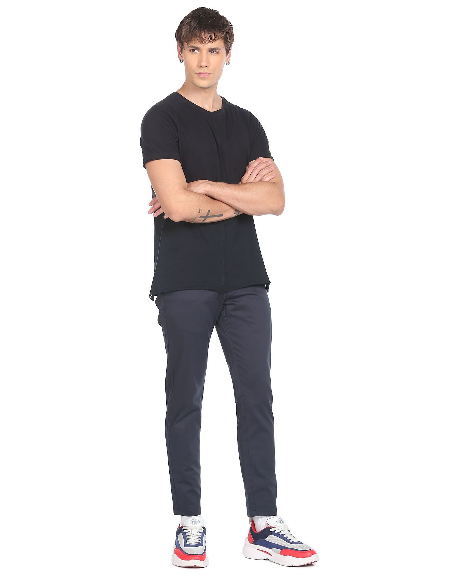 Flying Machine Super Slim Fit Solid Trousers