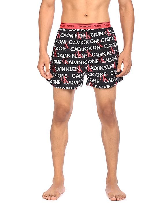 Buy Calvin Klein Underwear Men Black And Red Mid Rise Brand Print