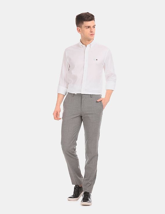 Buy Tommy Hilfiger Men White Mercedes Benz Logo Pinpoint Oxford