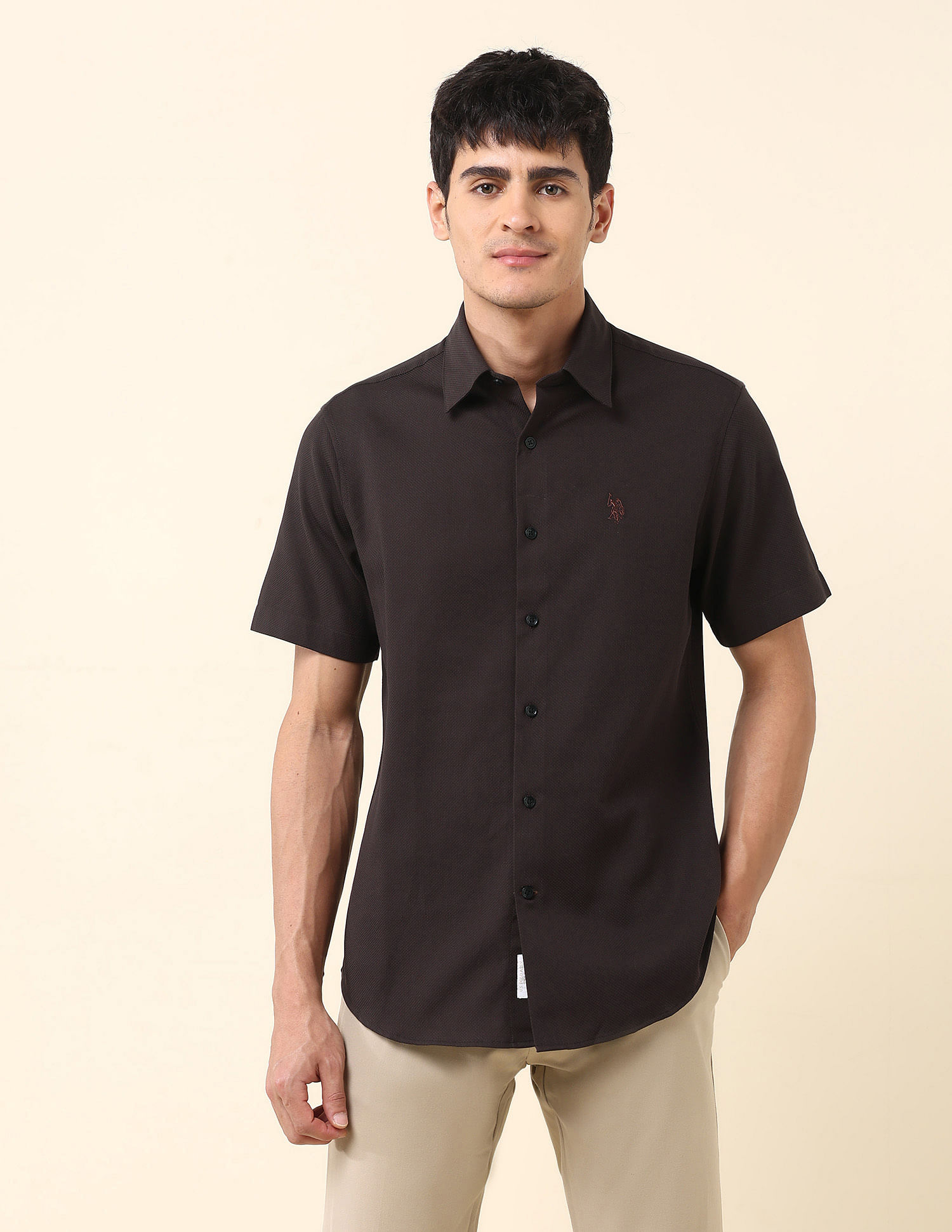 U.S. Polo Assn. Solid Tailored Fit Shirt