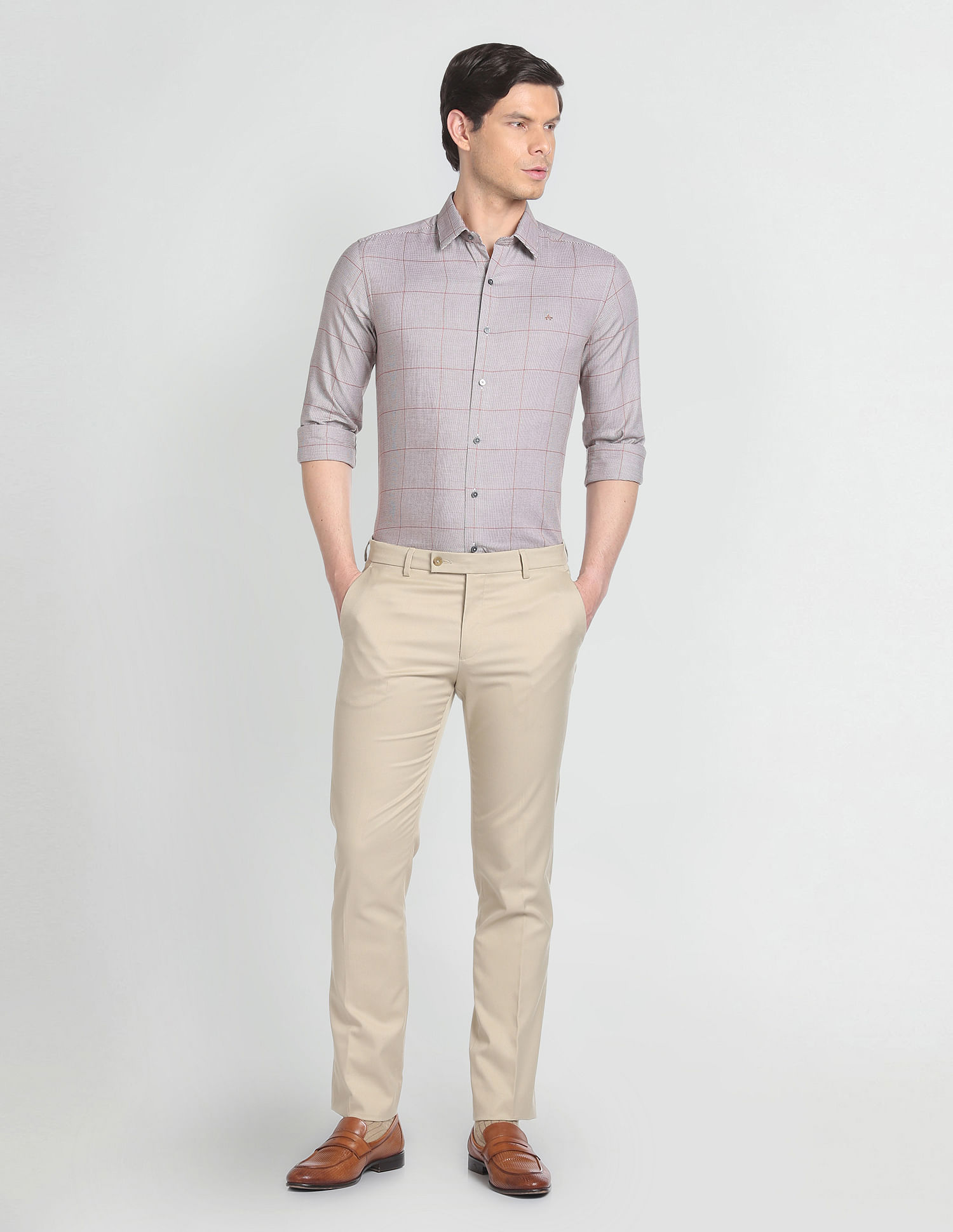 Arrow Newyork Houndstooth Slim Check Shirt