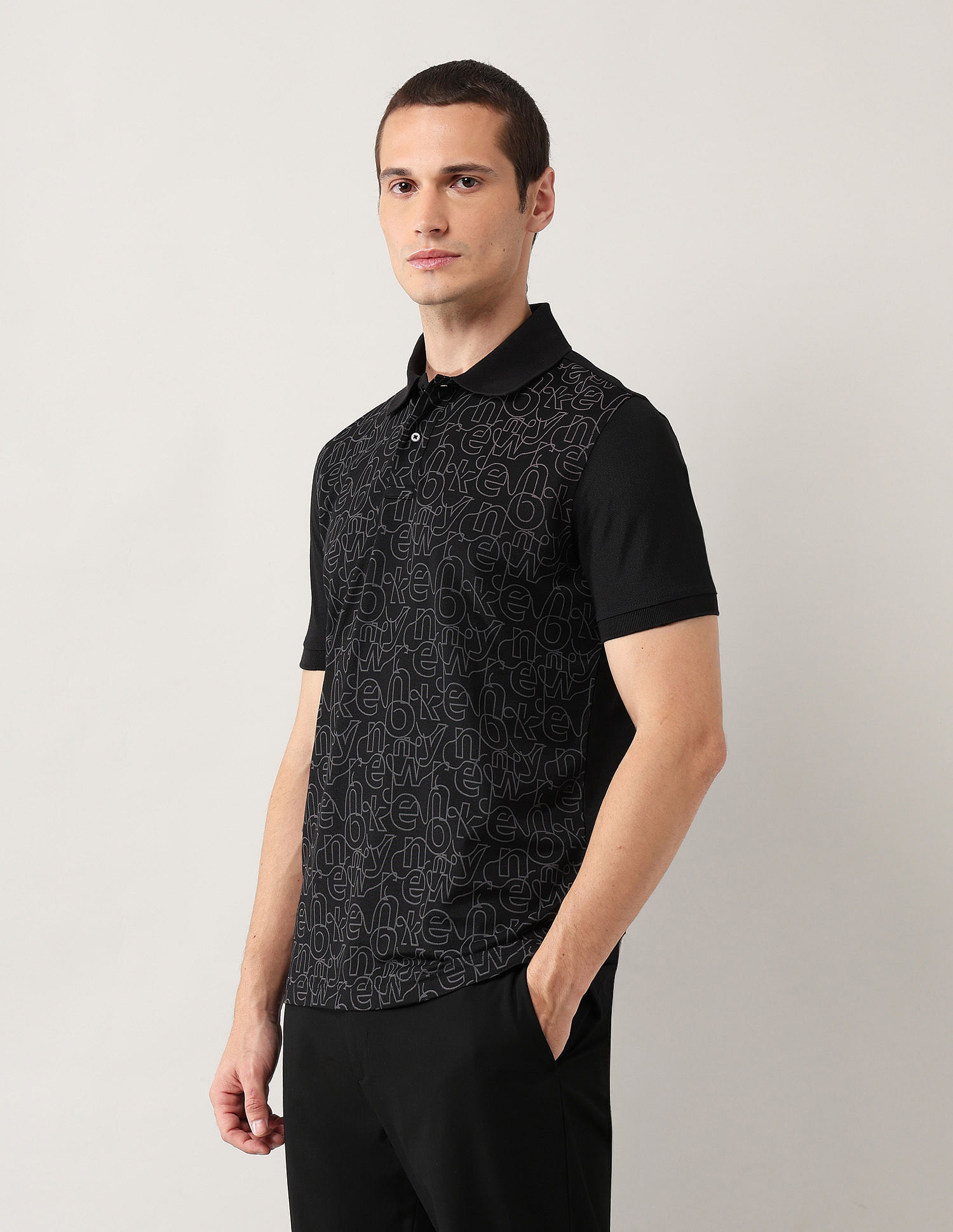 Arrow Newyork Typographic Pure Cotton Polo Shirt