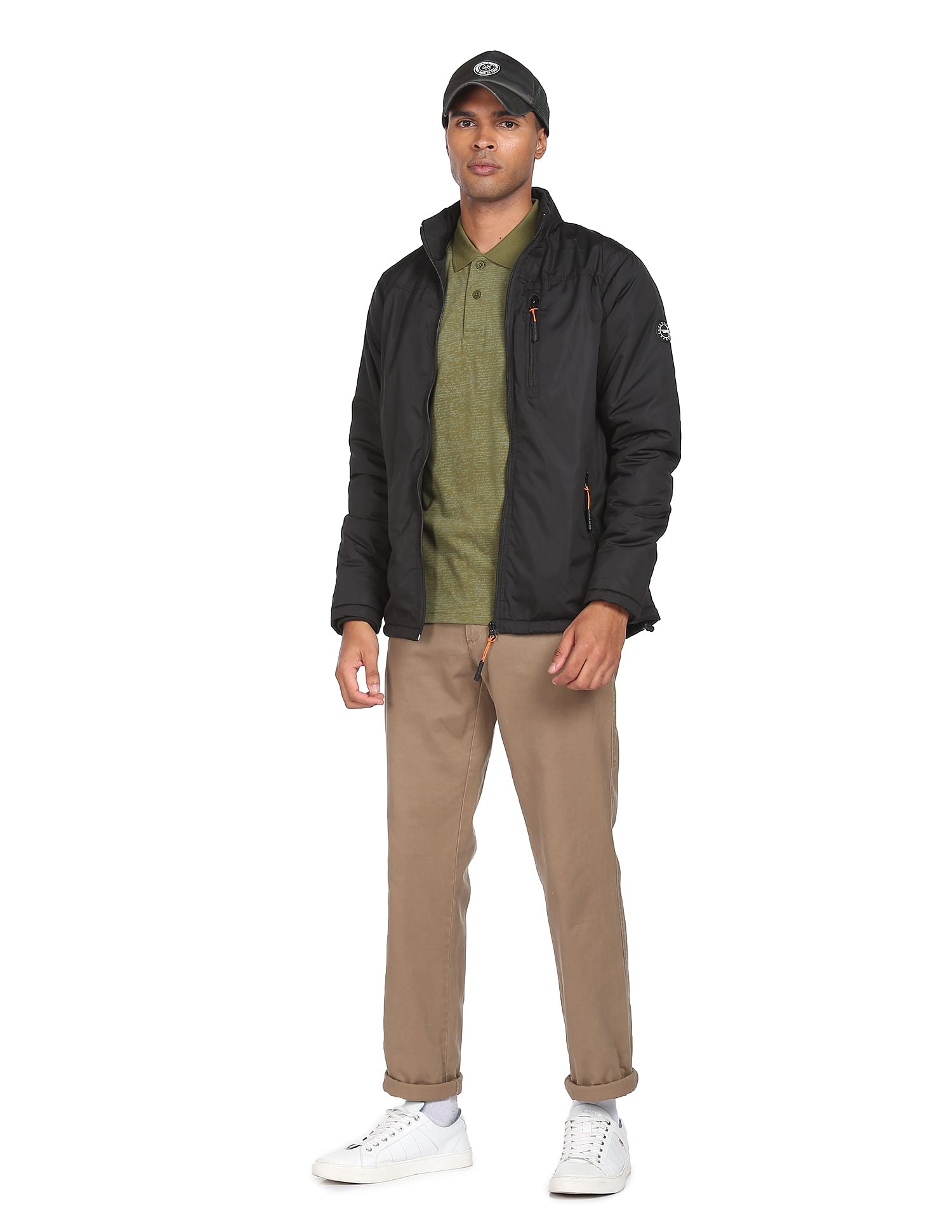 Flying Machine High Neck Solid Jacket