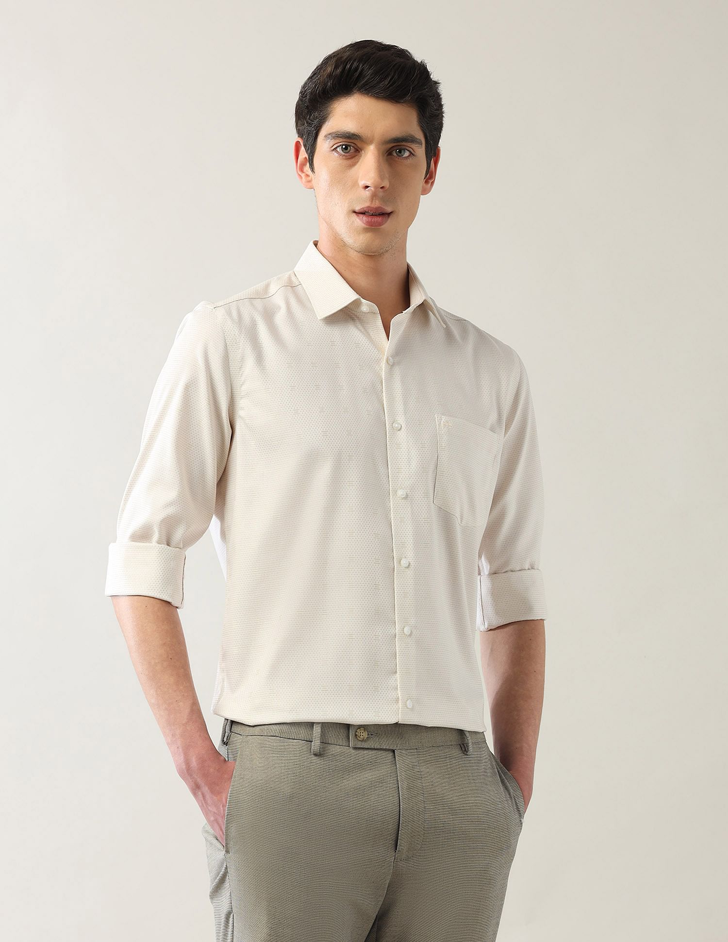 Arrow Manhattan Slim Fit Autopress Shirt