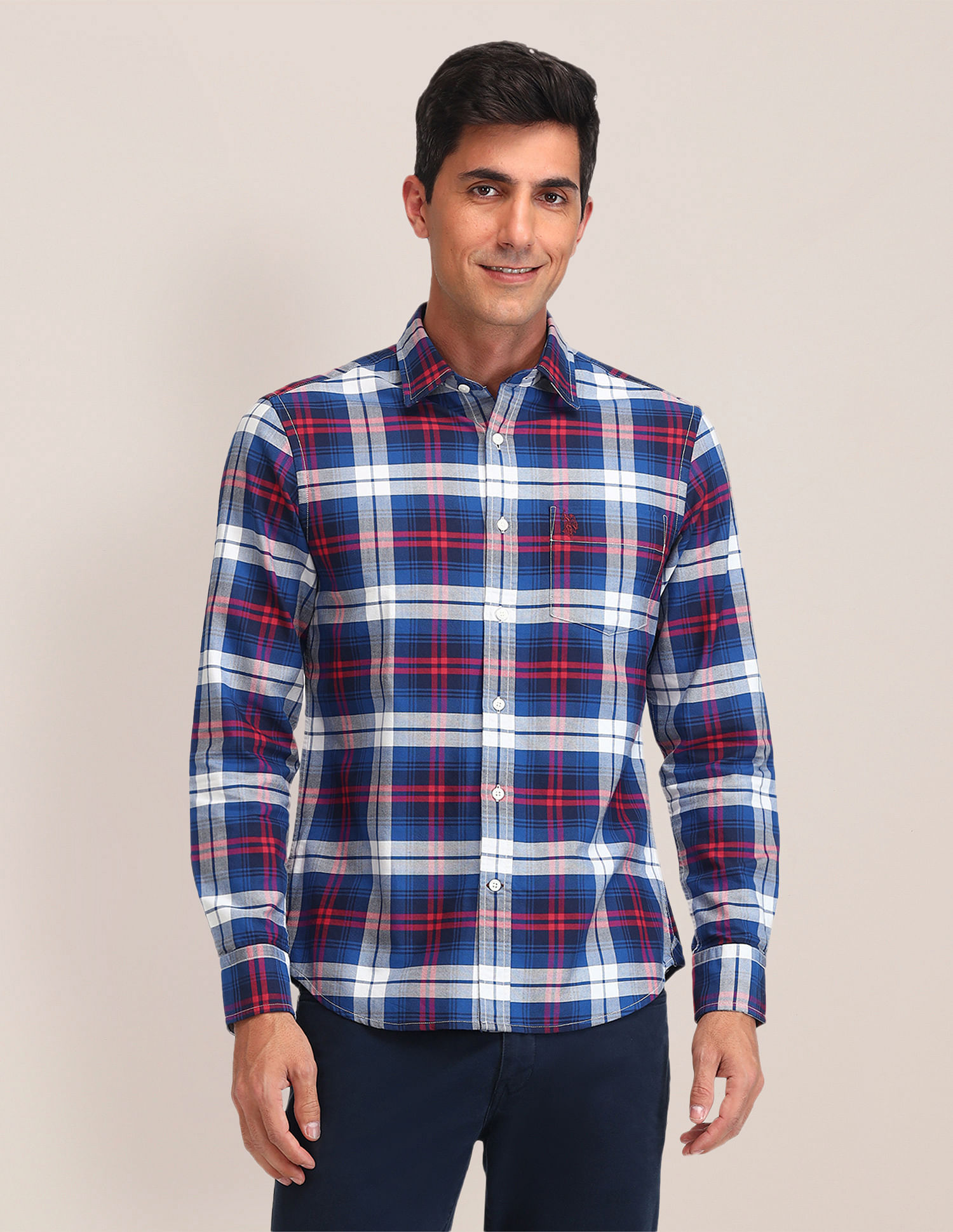 U.S. Polo Assn. Slim Fit Tartan Checked Shirt